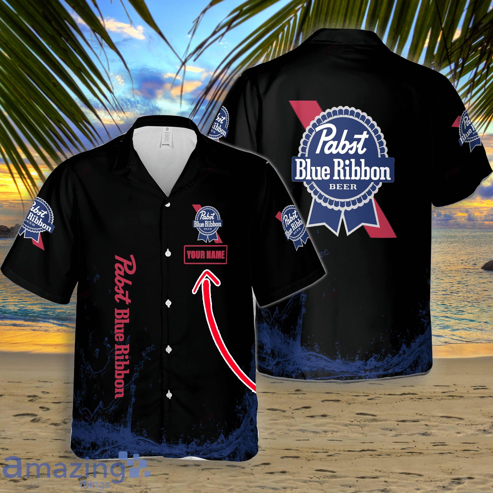 Pabst Blue Ribbon Hawaiian Shirt Beer Gift For Beach Trip