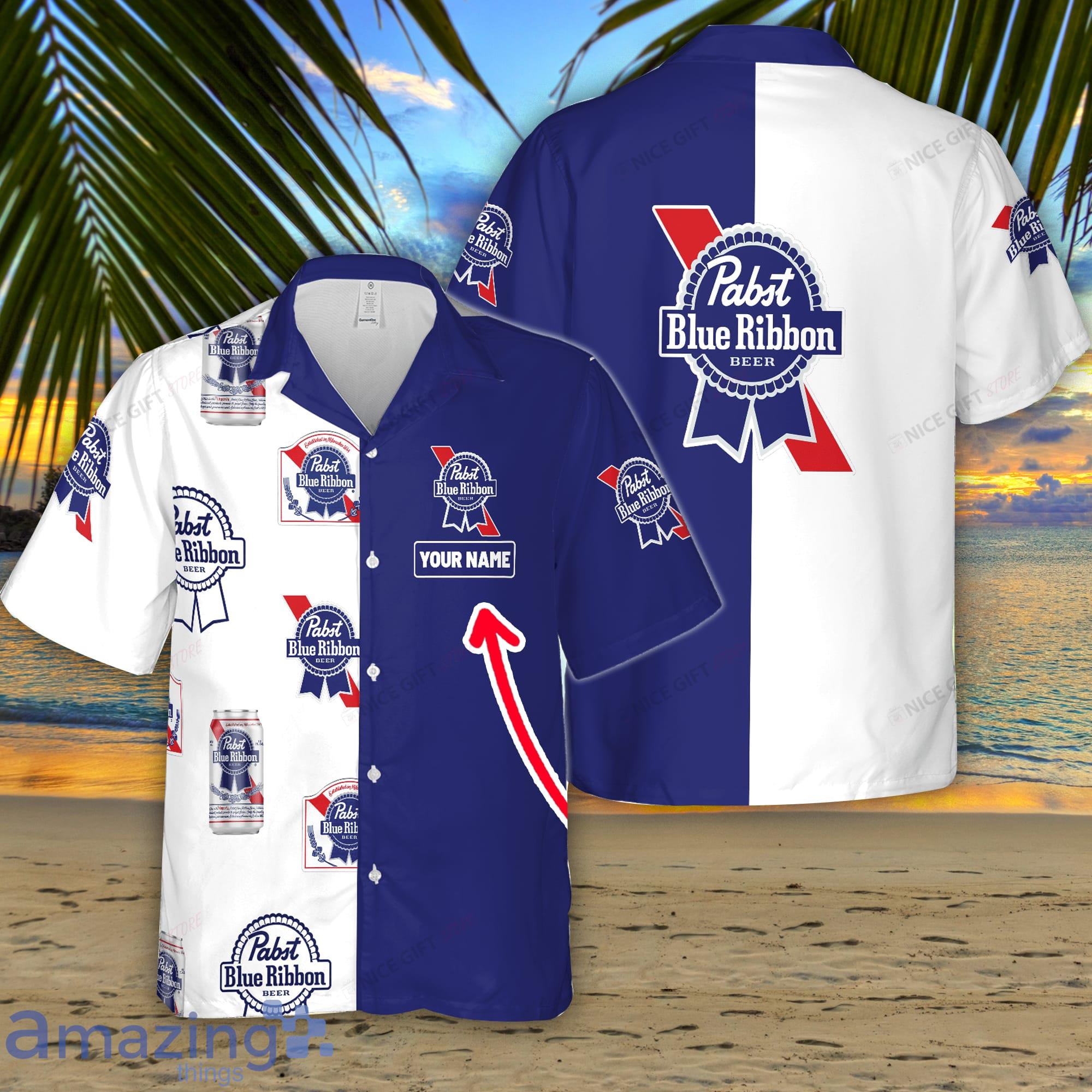 Pabst Blue Ribbon Hawaiian Shirt Beer Gift For Beach Trip