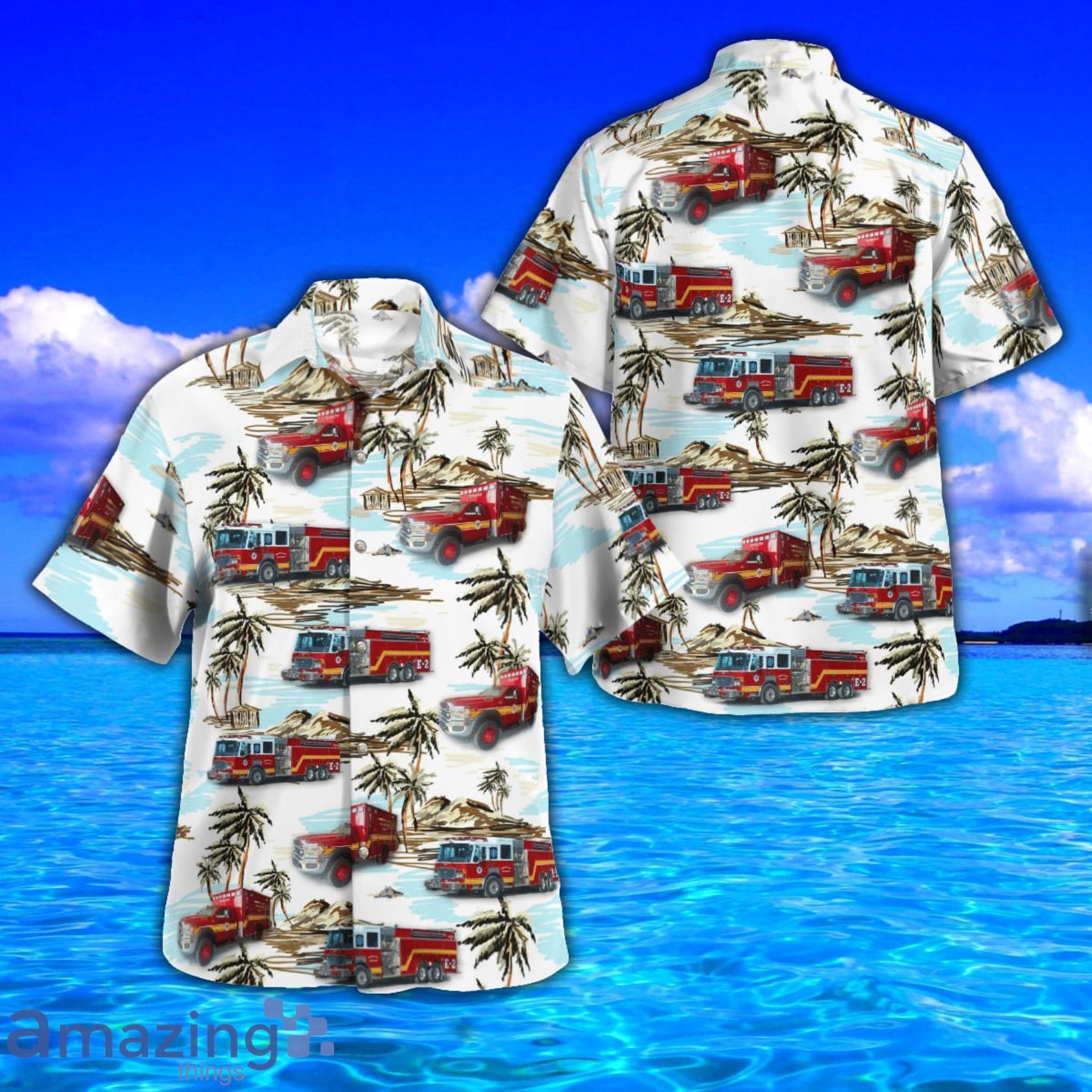 Pahrump Valley Fire Rescue, Pahrump, Nevada AOP Aloha Tropical Style Hawaiian Shirt And Beach Short Product Photo 1