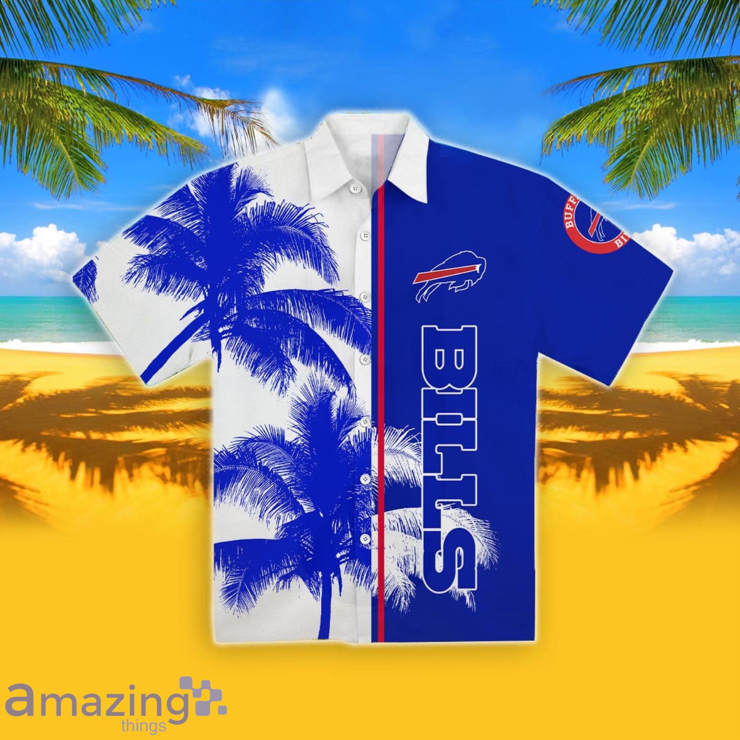 Palm Trees BILLS Tropical Short Sleeve Short Sleeve Hawaiian Shirt Product Photo 1