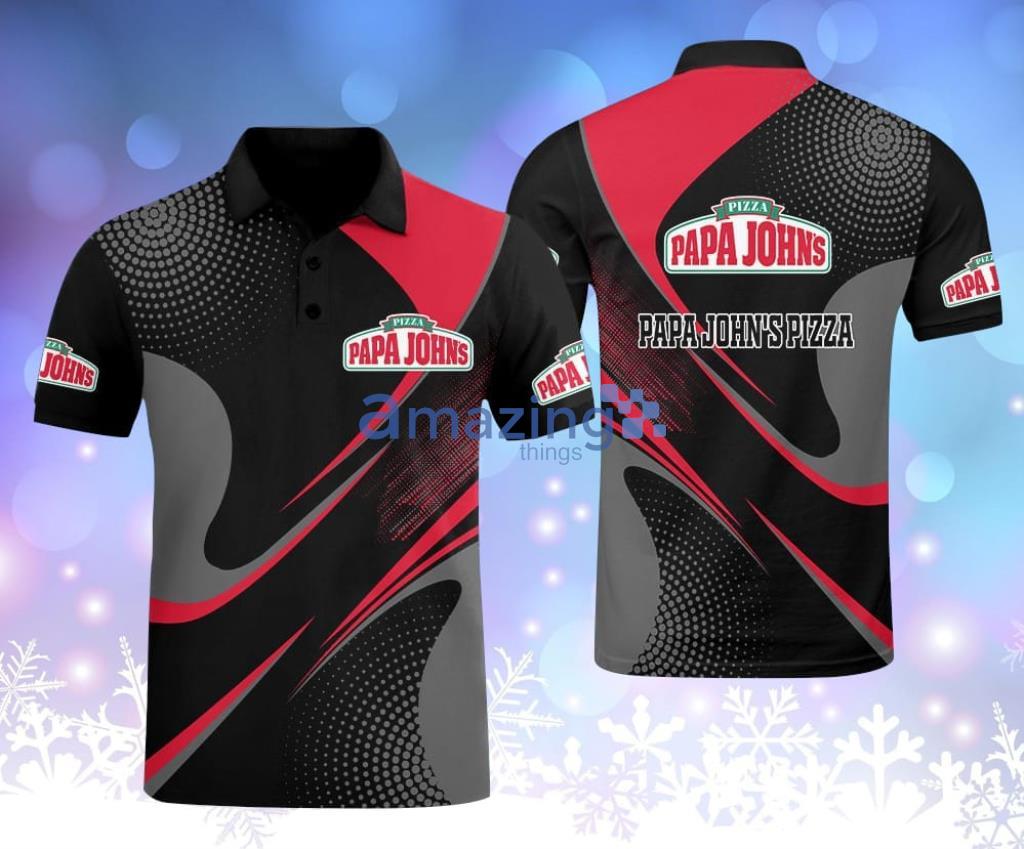 Papa John's Pizza Black Polo Shirt Gift For Fans Product Photo 1