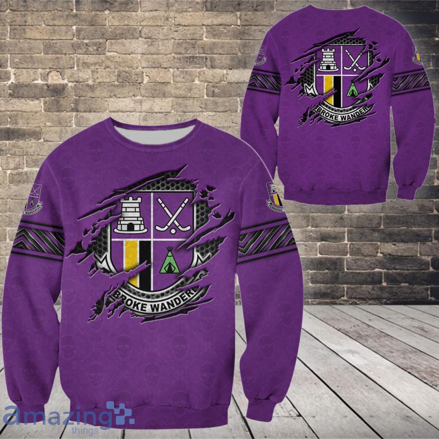 Pembroke Wanderers Hockey Club 3D All Over Printed Custom Name T Shirt Sweatshirt Hoodie Bomber image Pembroke Wanderers Hockey Club 3D All Over Printed Custom Name T-Shirt Sweatshirt Hoodie Bomber Product Photo 4