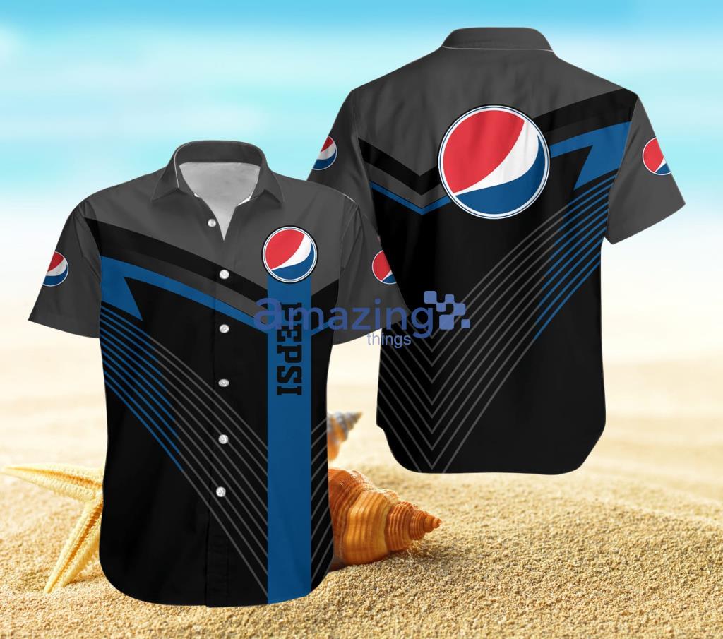 Pepsi Logo Black Hawaiian Shirt For Men And Women Product Photo 1
