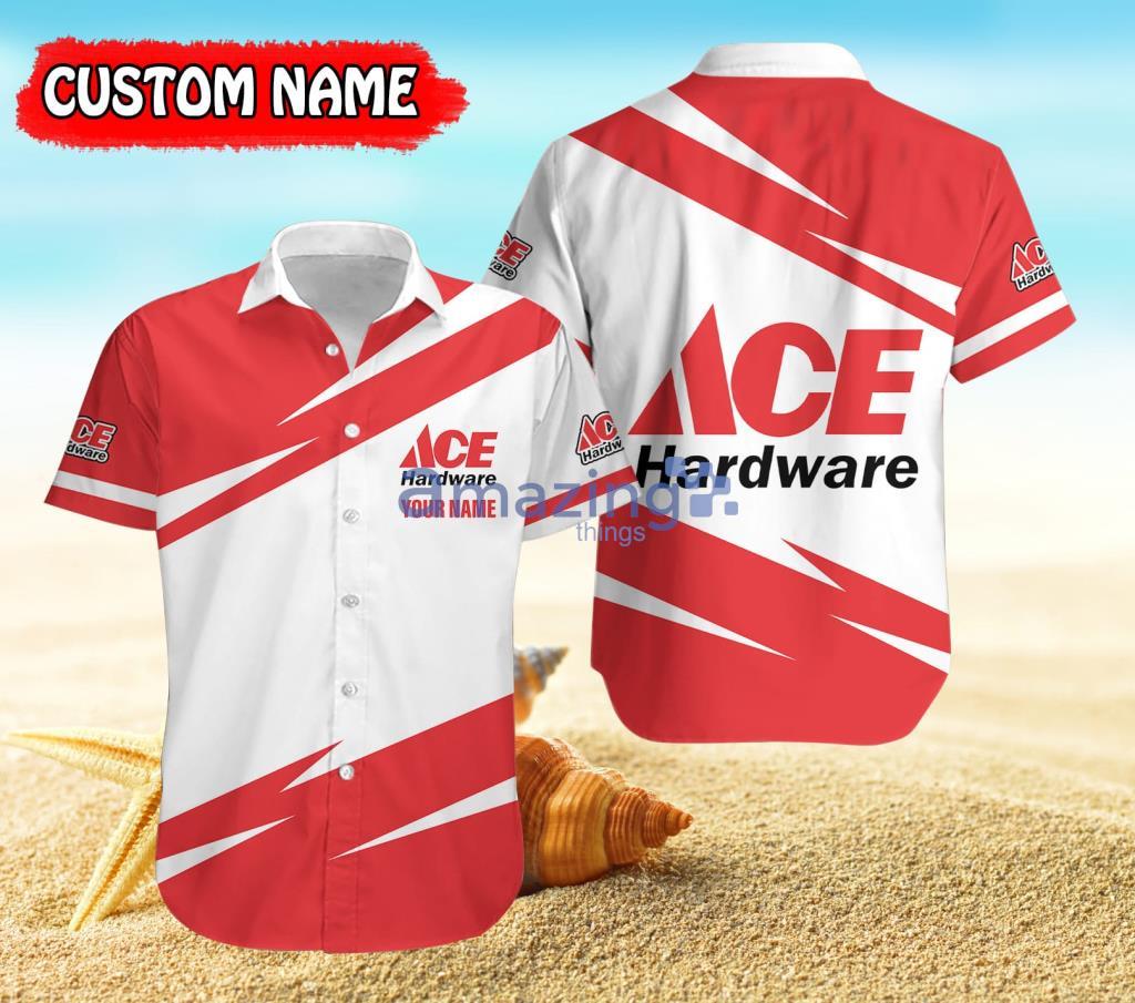 Personalized Ace Hardware Red And White Hawaiian Shirt For Men And Women Product Photo 1