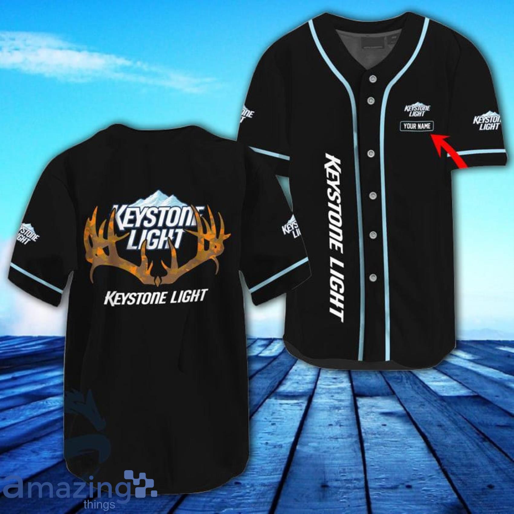 Personalized Buck Horn Keystone Light AOP Full Print Baseball Jersey Shirt Product Photo 1