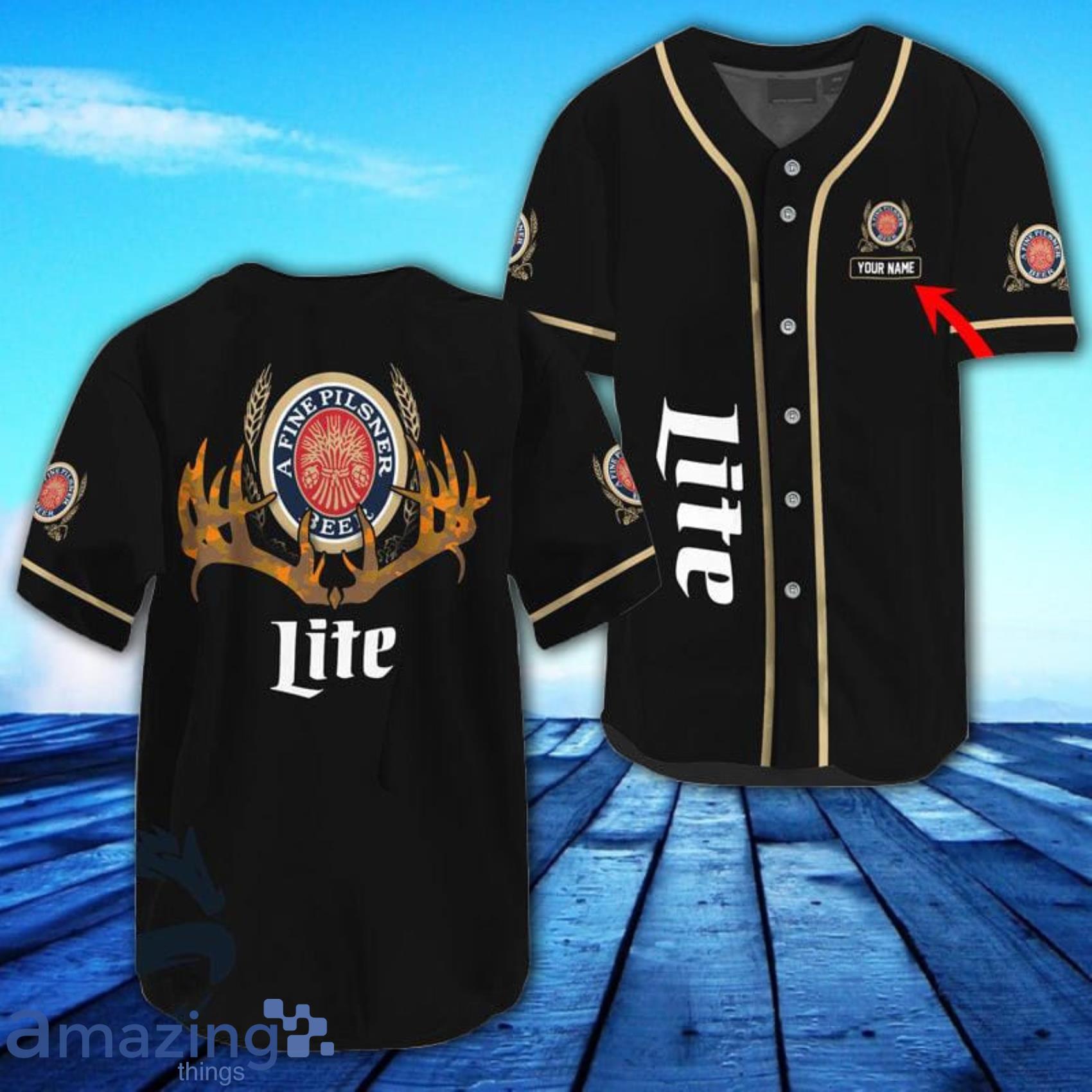 Vintage Miller Lite Retro Miller Time Baseball Jersey Mens 