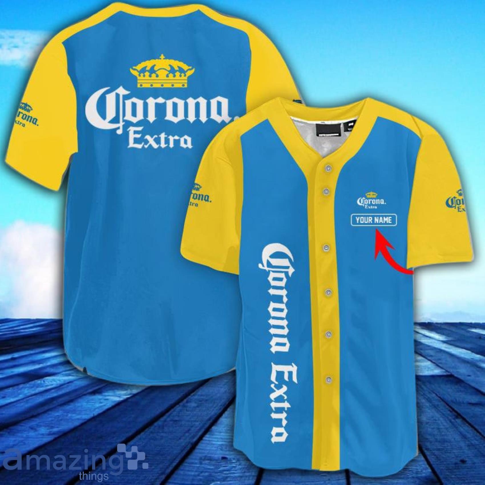 Personalized Classic Love Corona AOP Full Print Baseball Jersey Shirt Product Photo 1