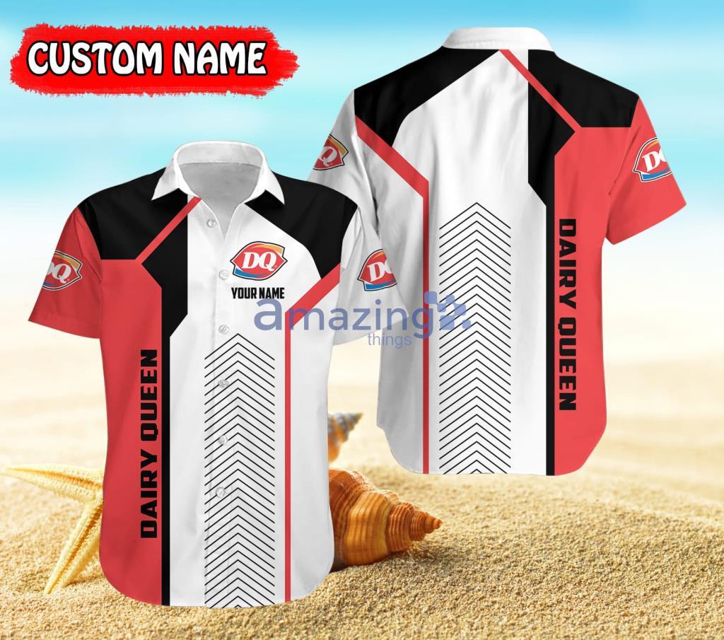 Personalized Dairy Queen Red And White Hawaiian Shirt For Men And Women Product Photo 1