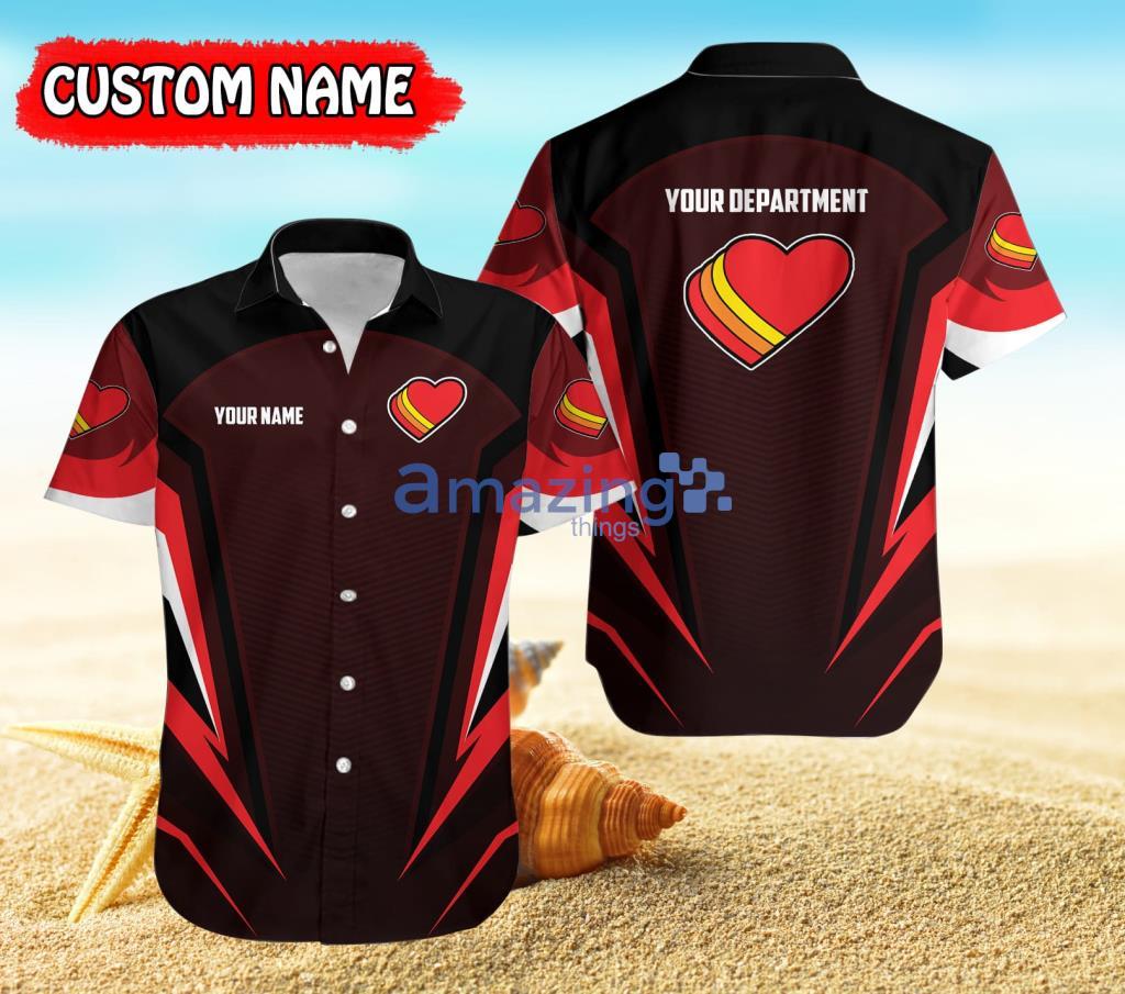 Personalized Love's Logo Black Hawaiian Shirt For Men And Women Product Photo 1