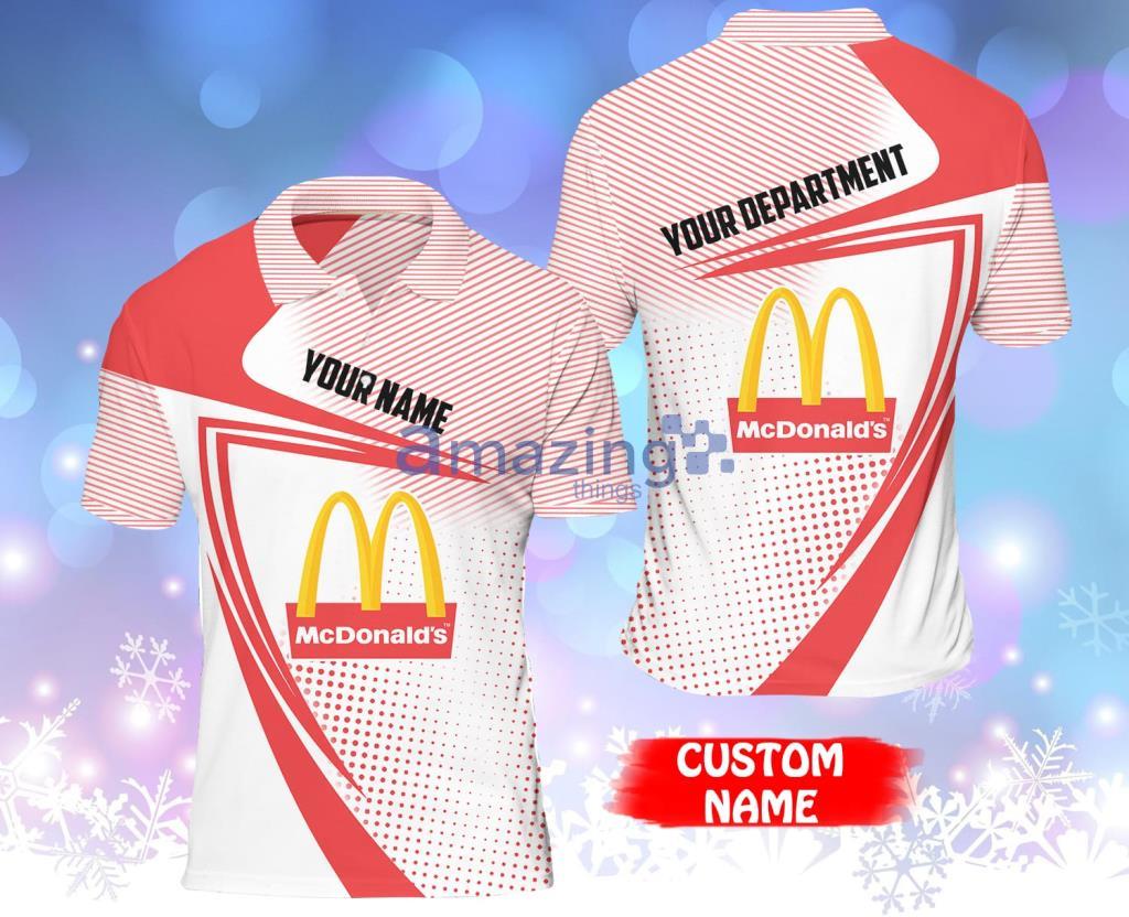 Personalized Mcdonald's Logo Light Pink Polo Shirt Gift For Fans image Personalized Mcdonald's Logo Light Pink Polo Shirt Gift For Fans Product Photo 1