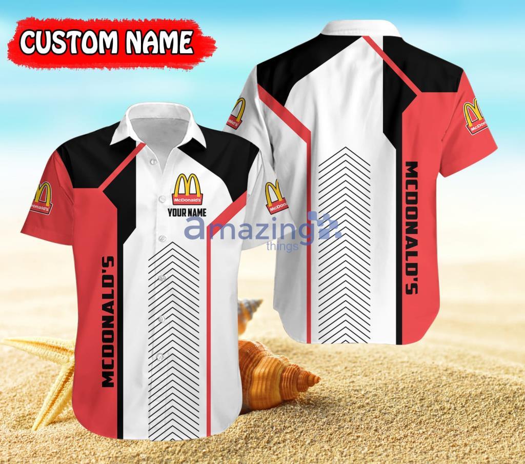 Personalized Mcdonald's Logo White And Red Hawaiian Shirt For Men And Women Product Photo 1