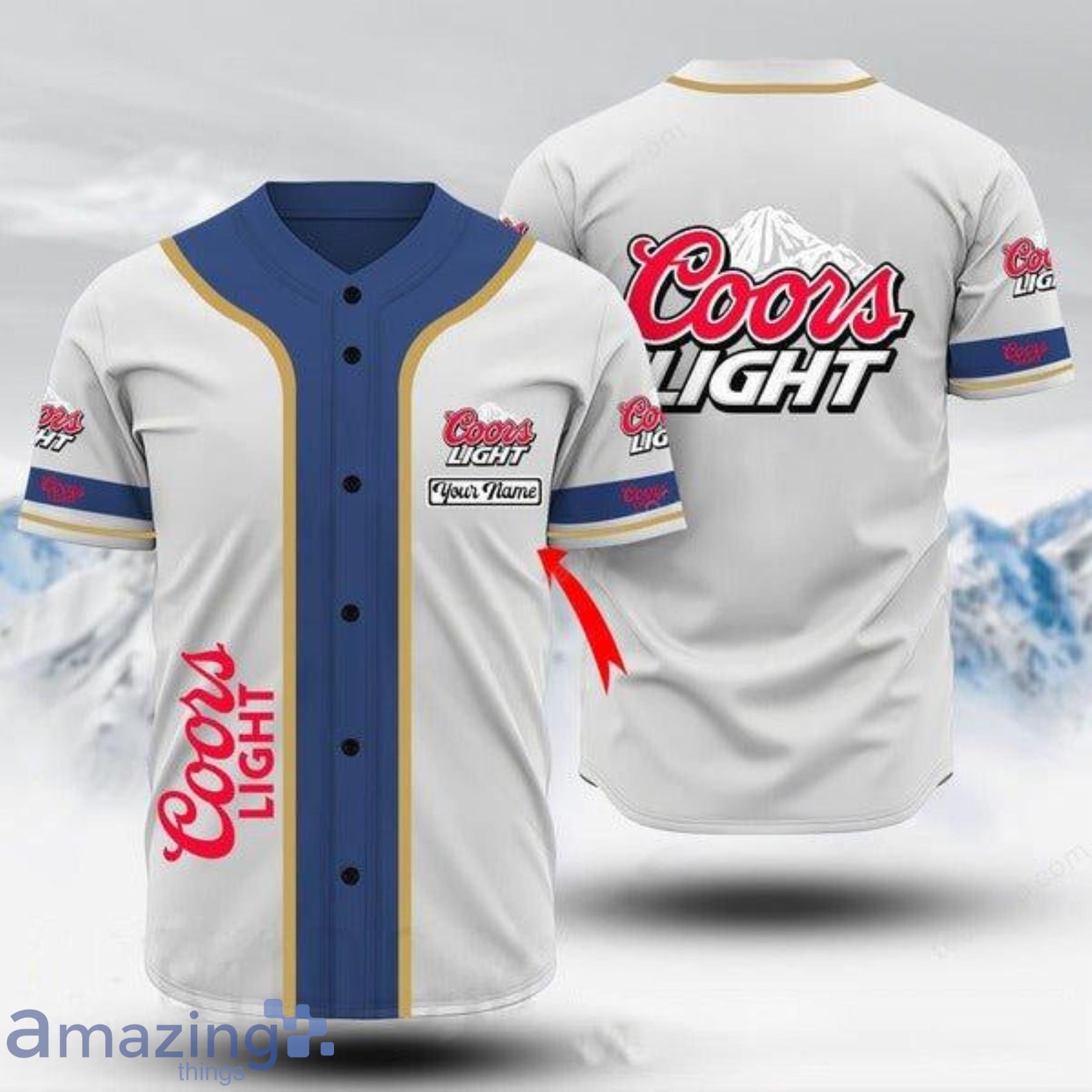 Coors Light Funny Custom Name Baseball Jersey Shirt For Men