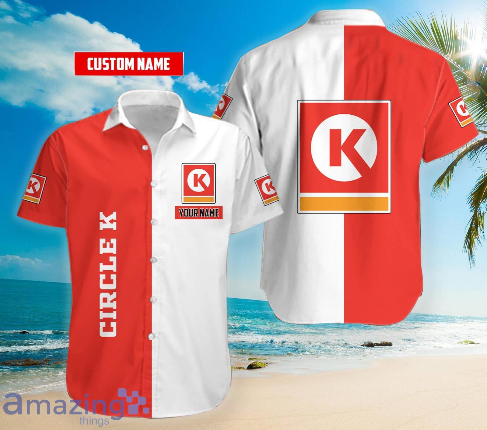 Personalized Name Circle K 2 Color Hawaiian Shirt Product Photo 1