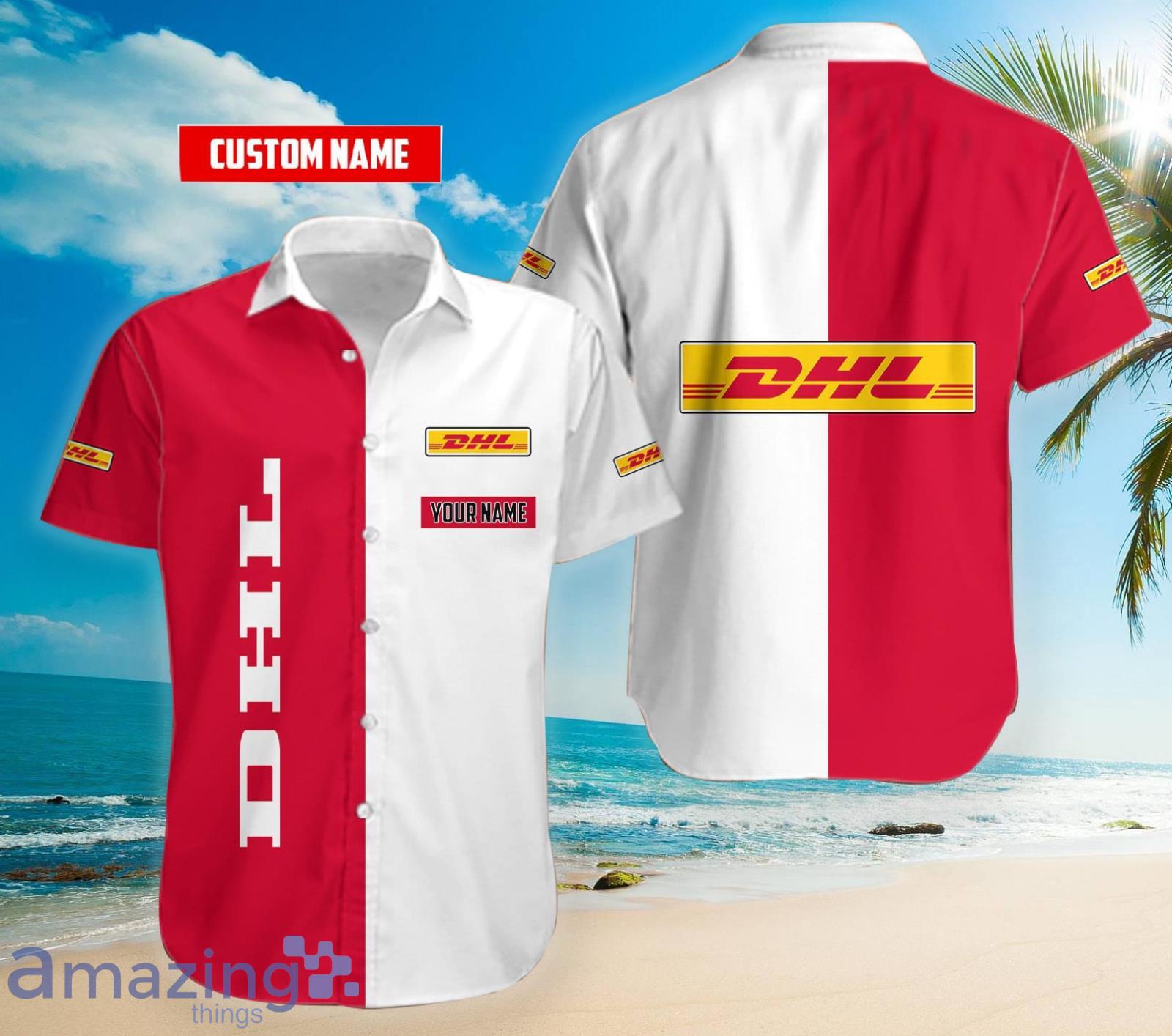 Personalized Name Dhl  2 Corlor Hawaiian Shirt Product Photo 1