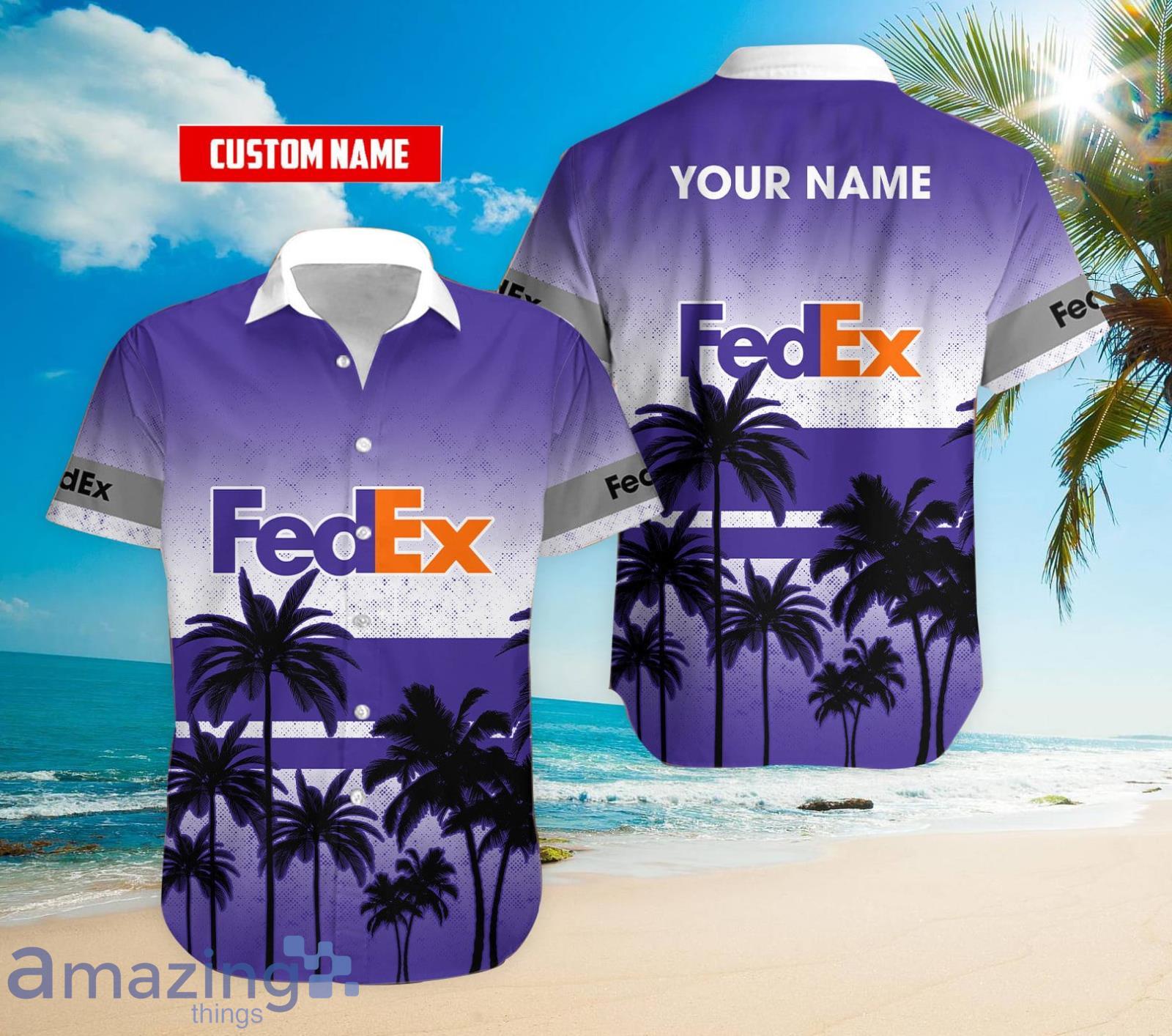 Personalized Name Fedex Coconut Hawaiian Shirt Product Photo 1