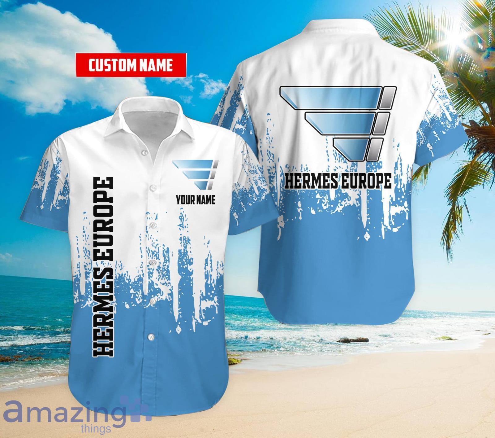 Personalized Name Hermes Europe Vintage Hawaiian Shirt Product Photo 1