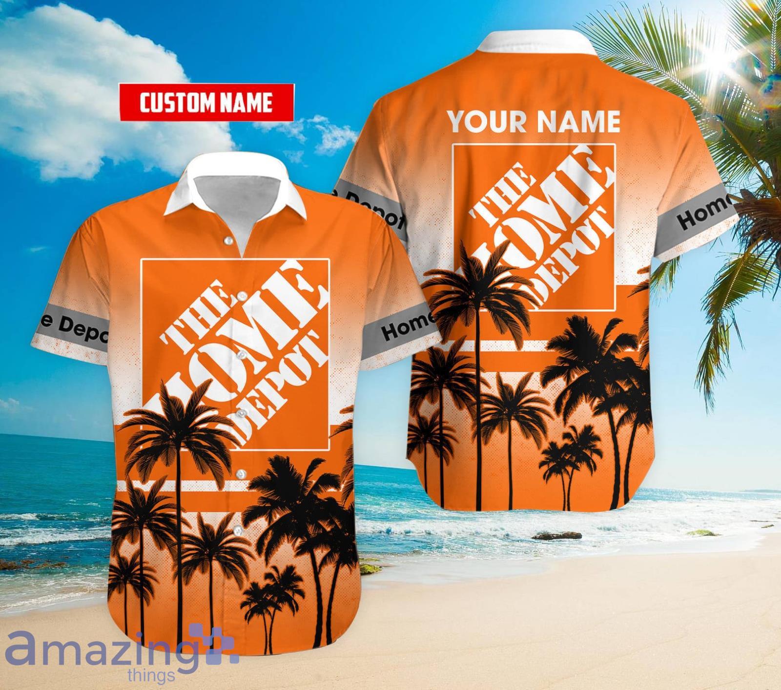 Personalized Name Home Depot Coconut Hawaiian Shirt Product Photo 1