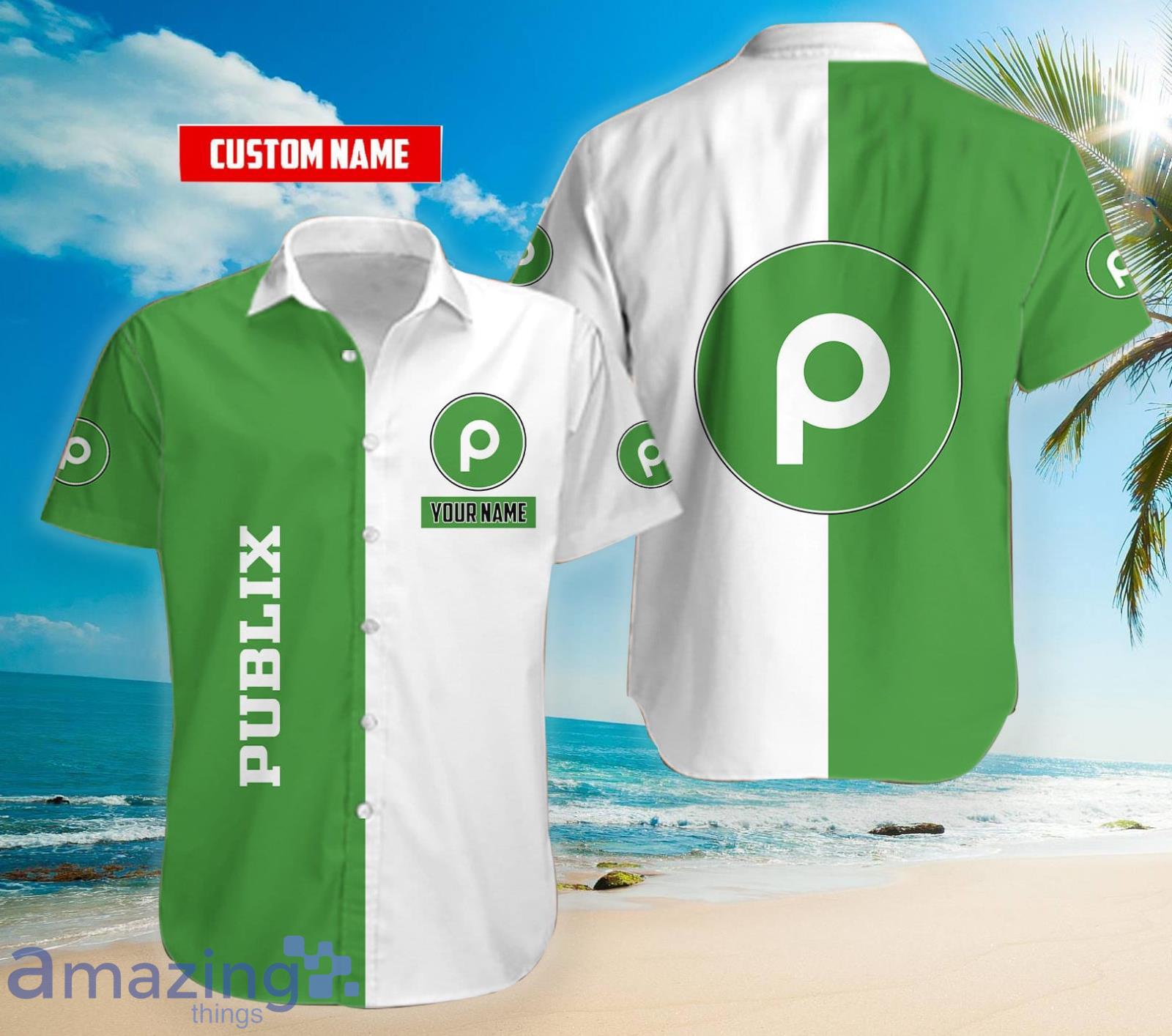 Personalized Name Publix 2 color Hawaiian Shirt Product Photo 1