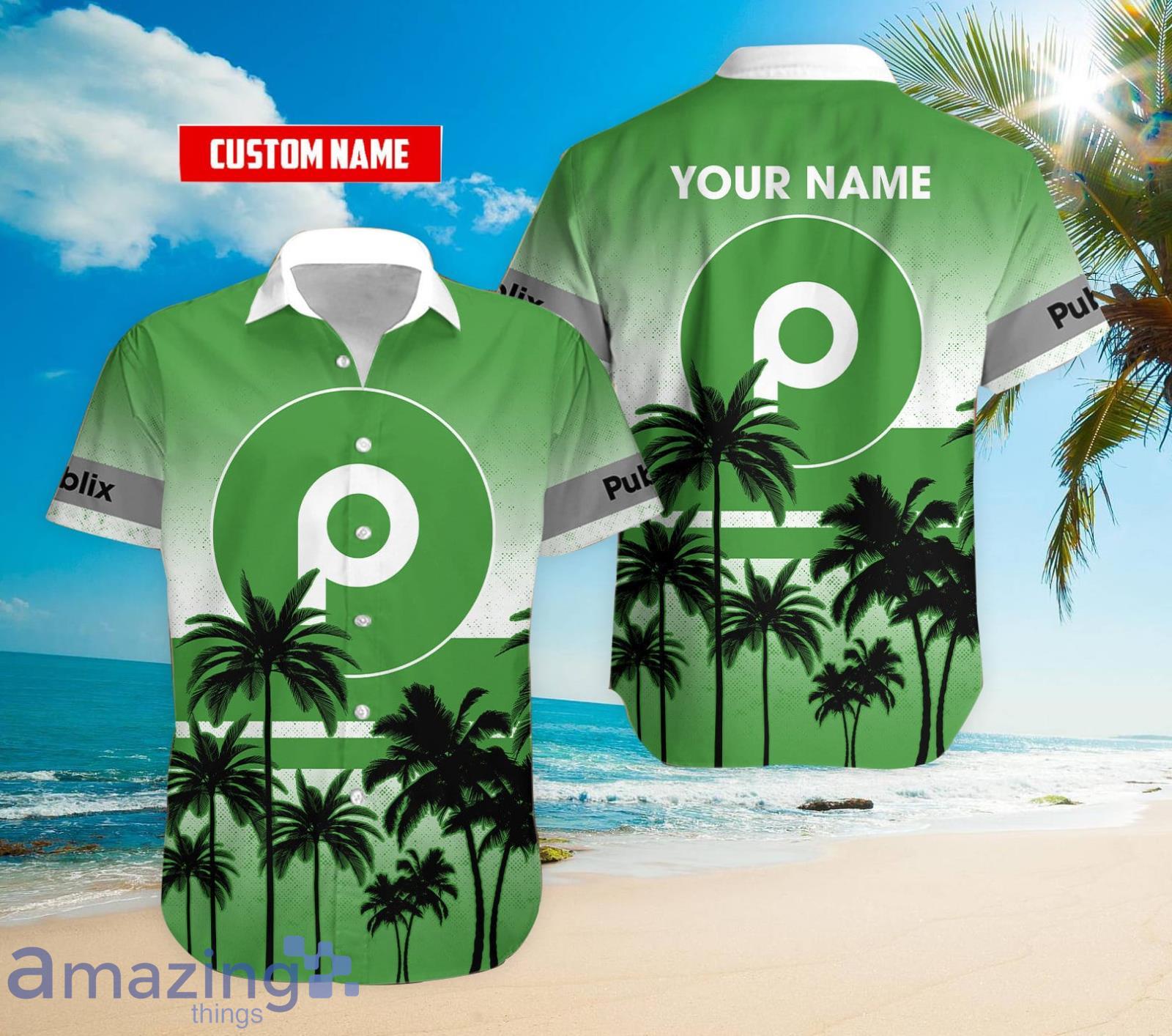 Personalized Name Publix Coconut Hawaiian Shirt Product Photo 1