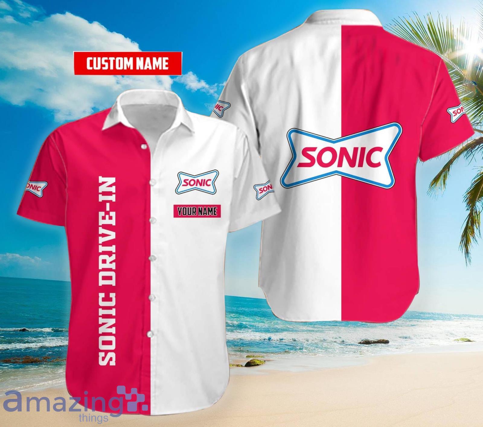 Personalized Name Sonic Drive-In 2 color Hawaiian Shirt Product Photo 1