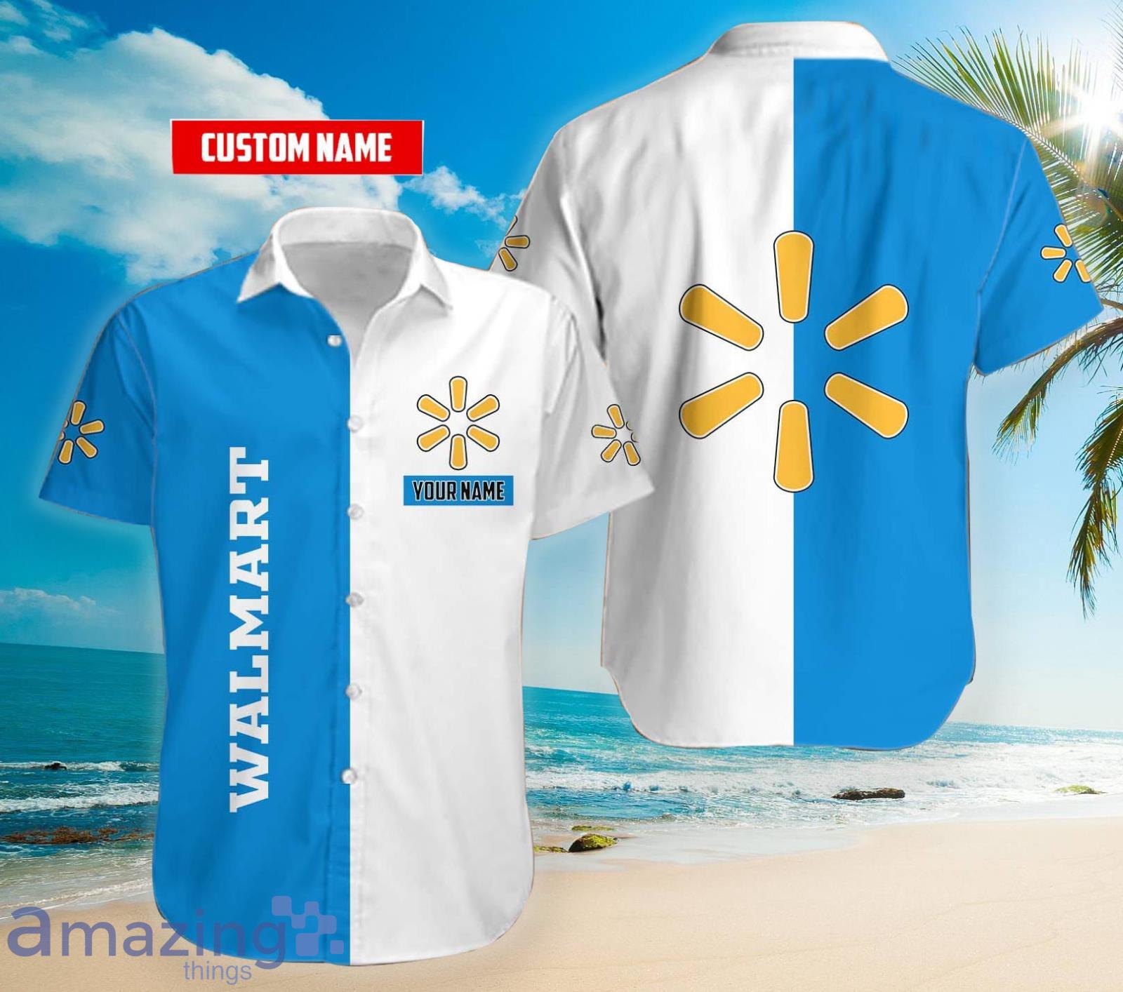 Personalized Name Walmart 2 color Hawaiian Shirt Product Photo 1