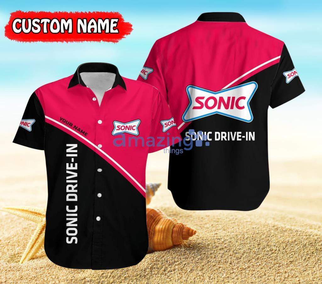 Personalized Sonic Drive-In Red And Black Hawaiian Shirt For Men And Women Product Photo 1