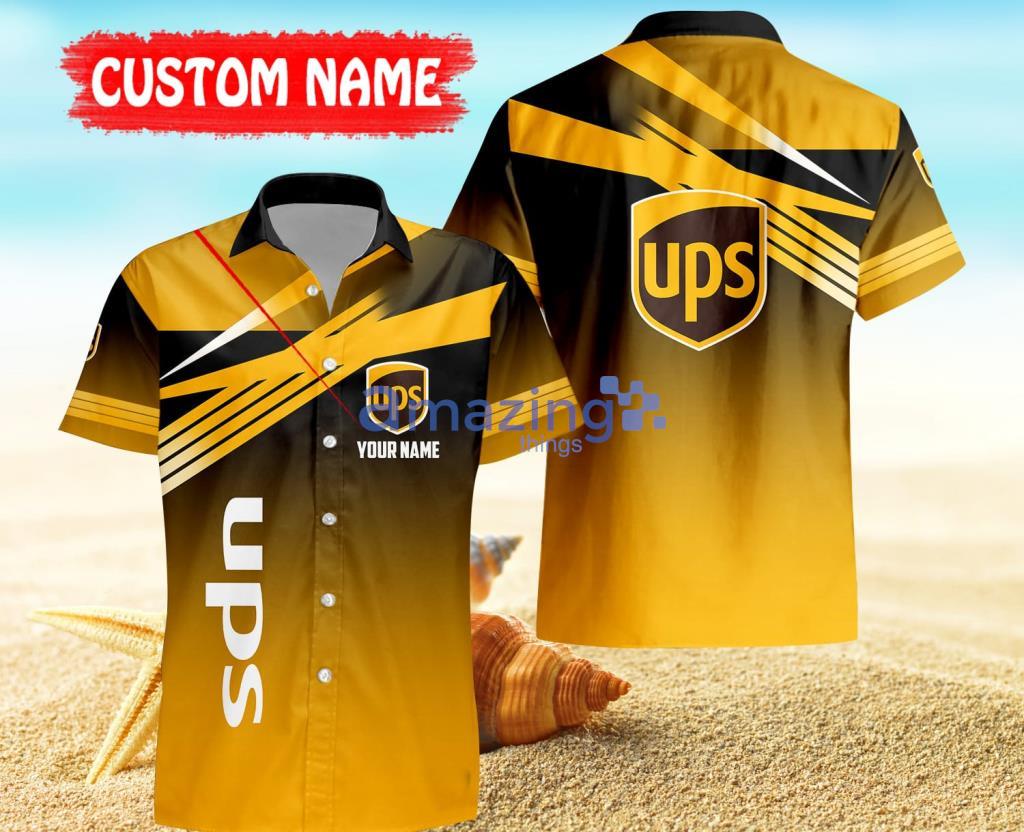 Personalized Ups Logo Yellow Hawaiian Shirt For Men And Women Product Photo 1
