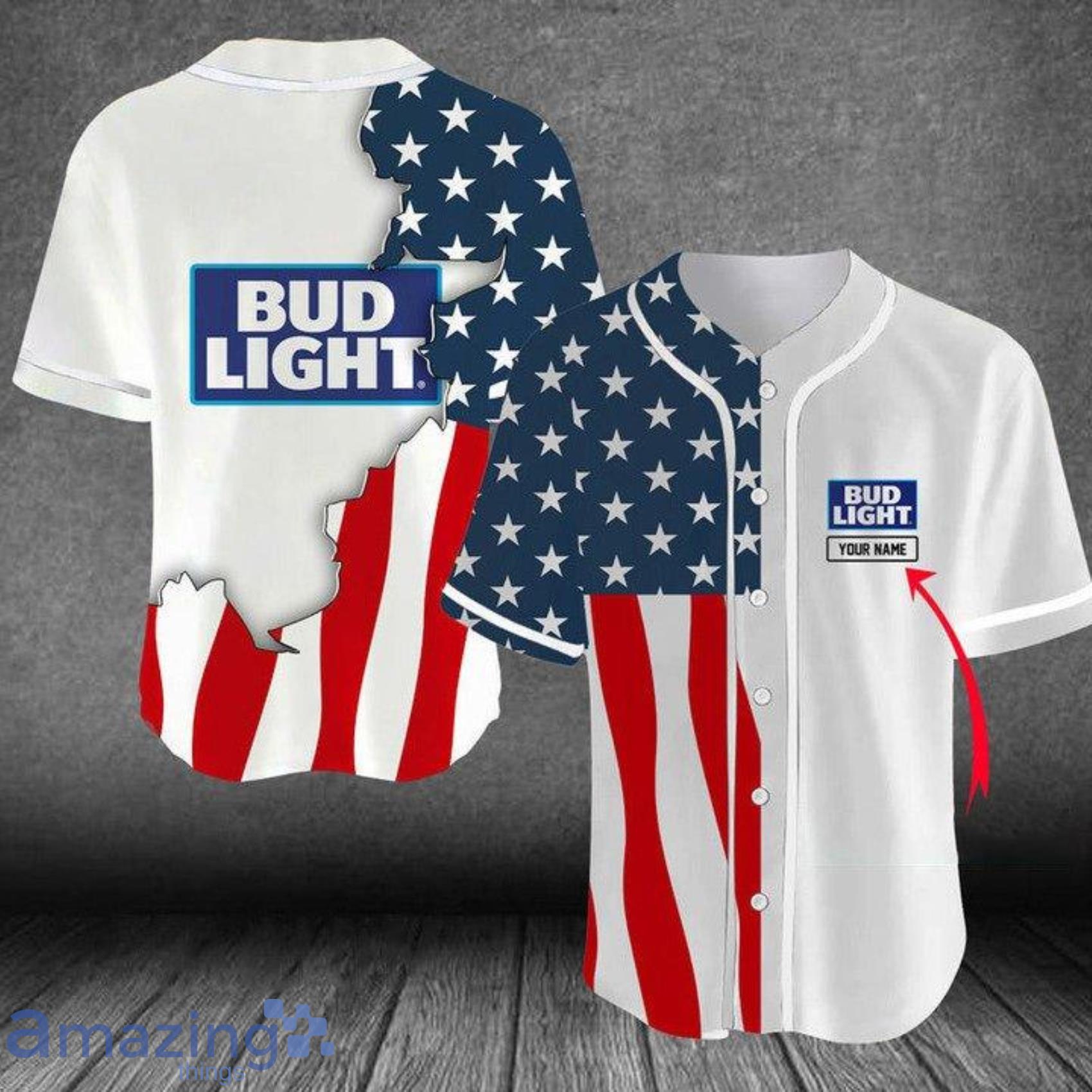 Personalized USA Baseball Jersey, American Flag Baseball Jersey