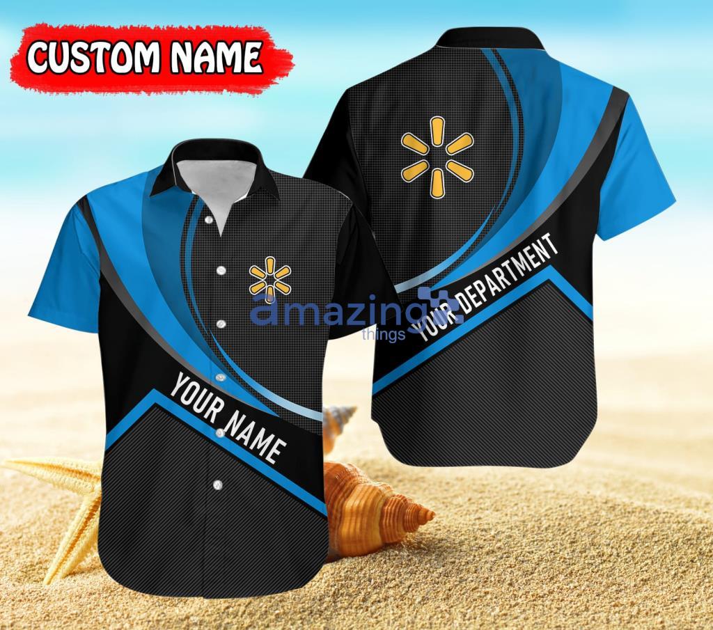 Personalized Walmart Logo Blue And Black Hawaiian Shirt For Men And Women Product Photo 1
