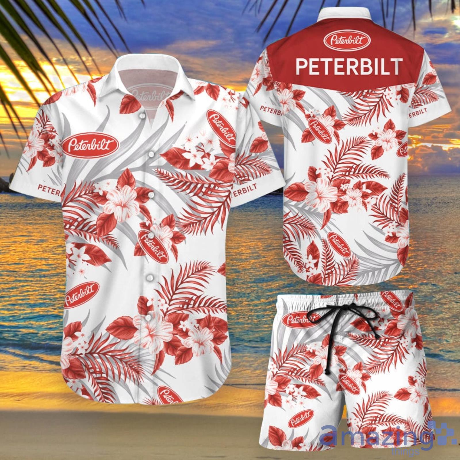 Peterbilt Trucks Hawaiian Shirt And Shorts Summer Beach Gift Product Photo 1