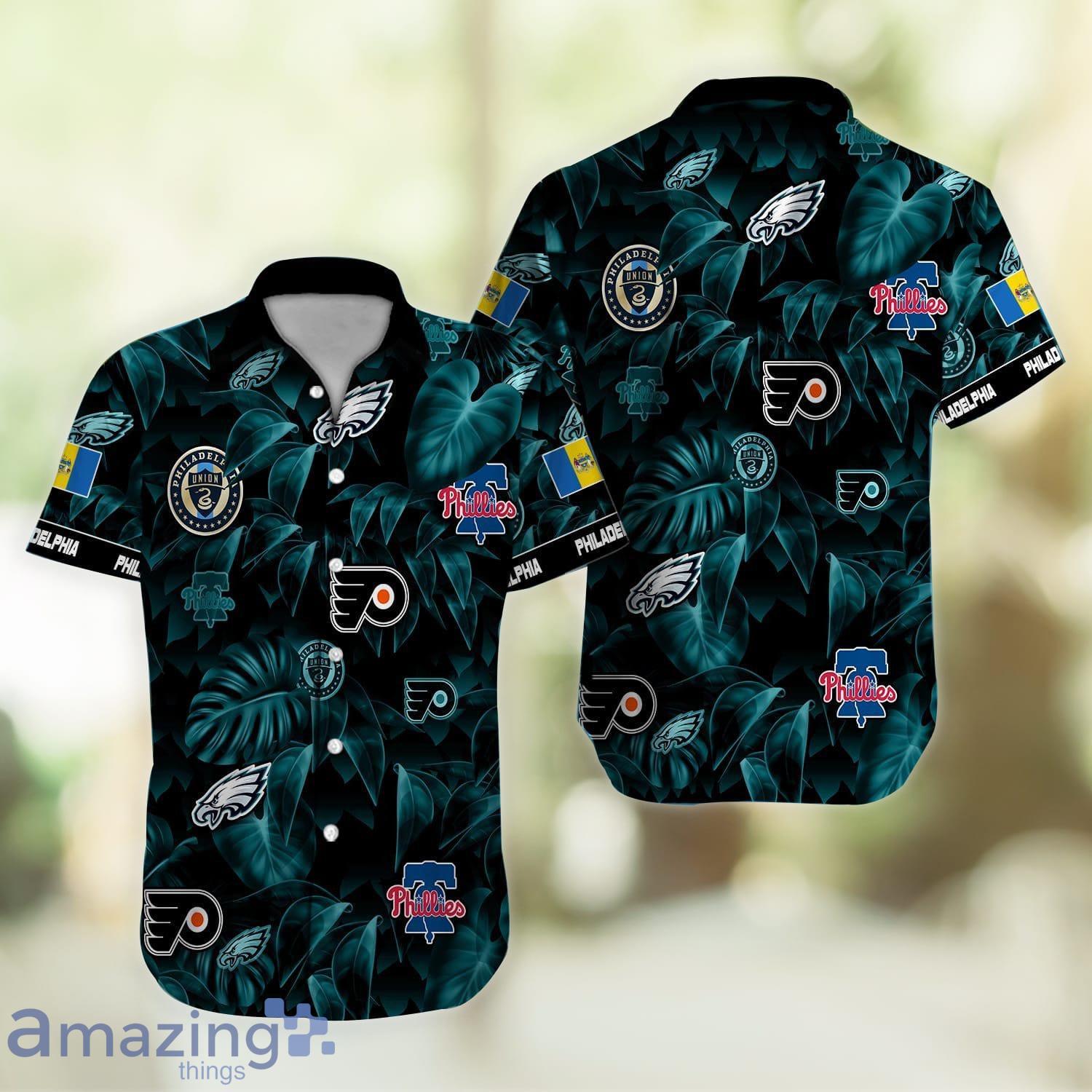 Philadelphia 3D Leaf Print Hawaiian Shirt For Men And Women Product Photo 1