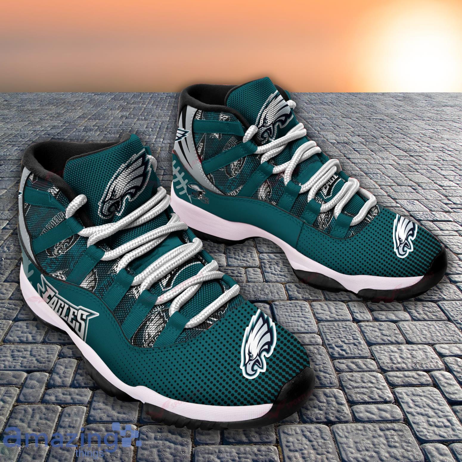 Philadelphia Eagles Air Jordan 13 Shoes For Fans - Banantees