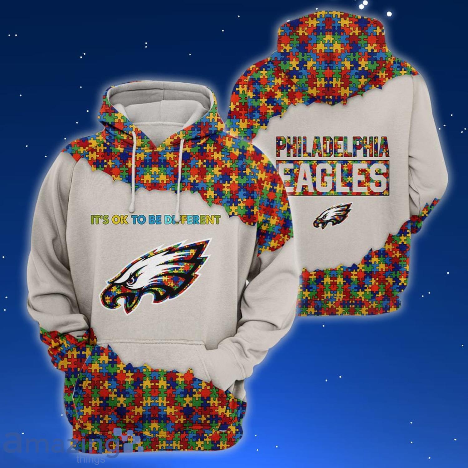 Philadelphia Eagles NFL Autism Awareness Personalized Hoodie T