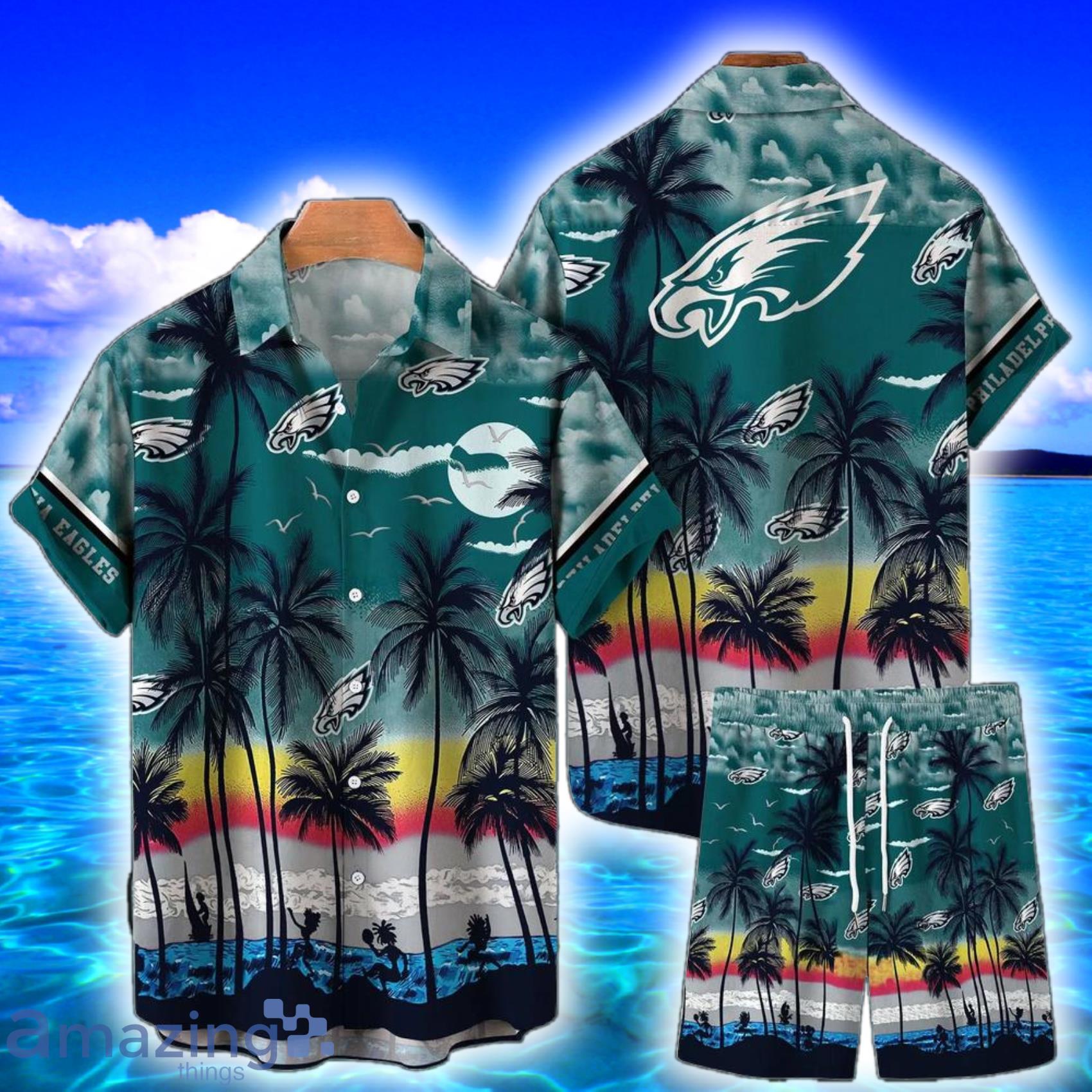 Philadelphia Eagles Hawaiian Shirt Logo Coconut Tree Philadelphia