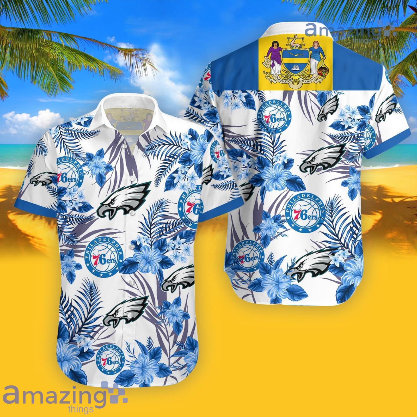 Philadelphia Eagles76ers Hawaiian Shirt For Men And Women Product Photo 1