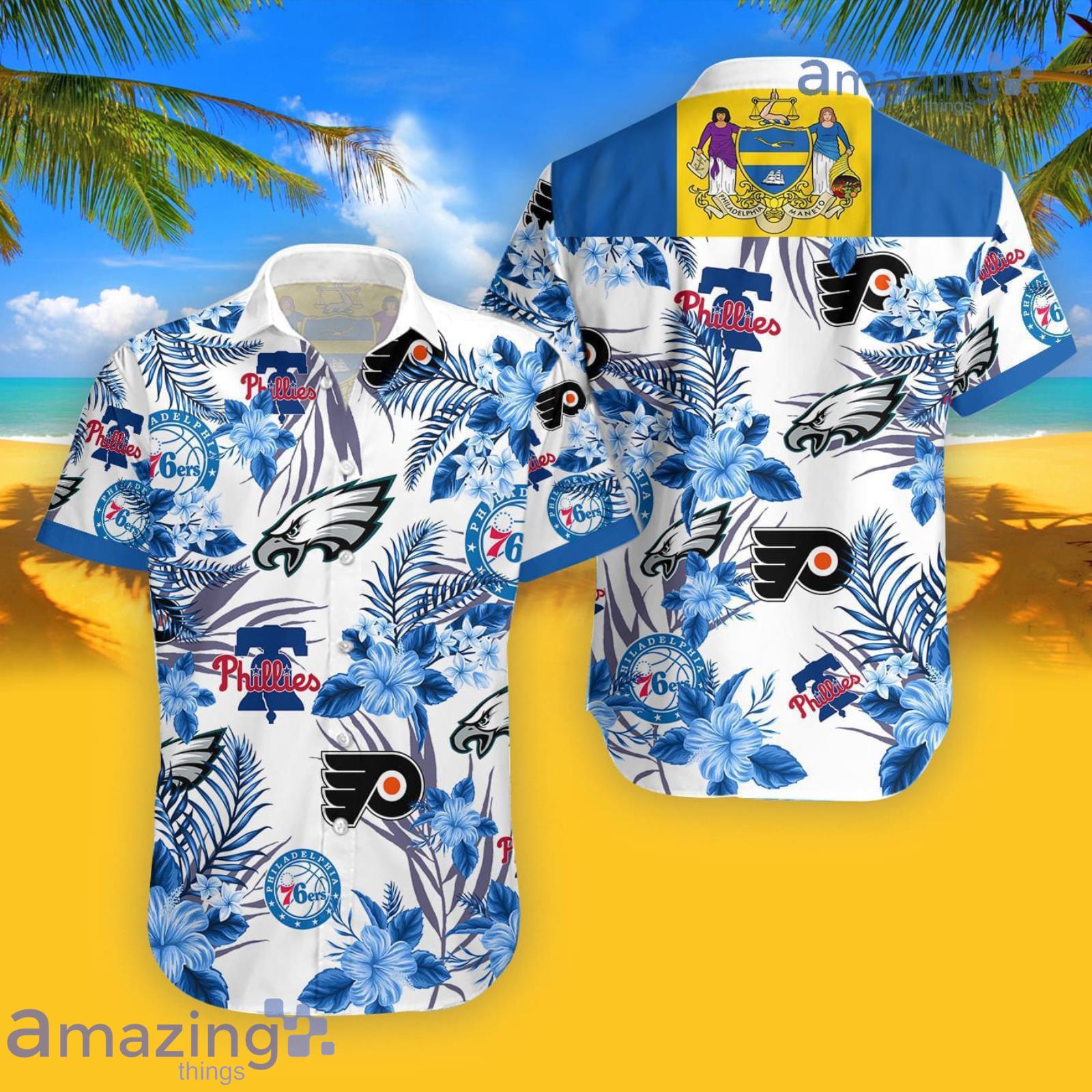 Philadelphia Eagles76ers Philliesflyers Hawaiian Shirt For Men And Women Product Photo 1