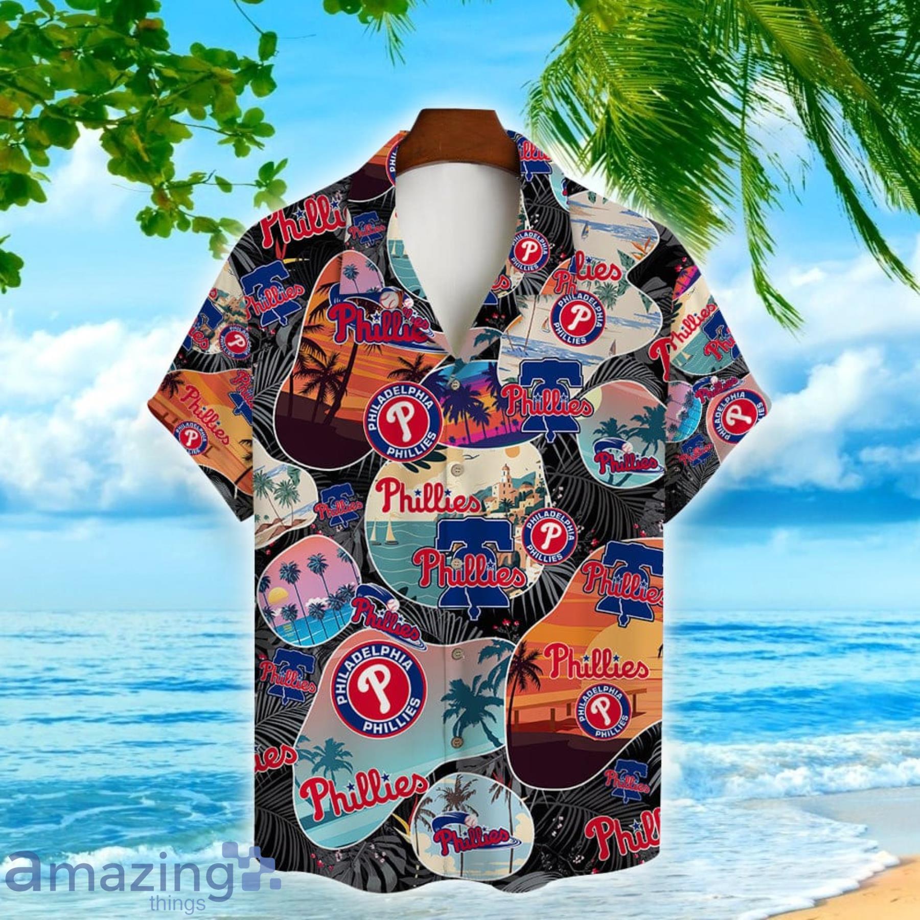 Phillies Aloha Button Down Hawaiian Shirt Phillies Hawaiian Shirt