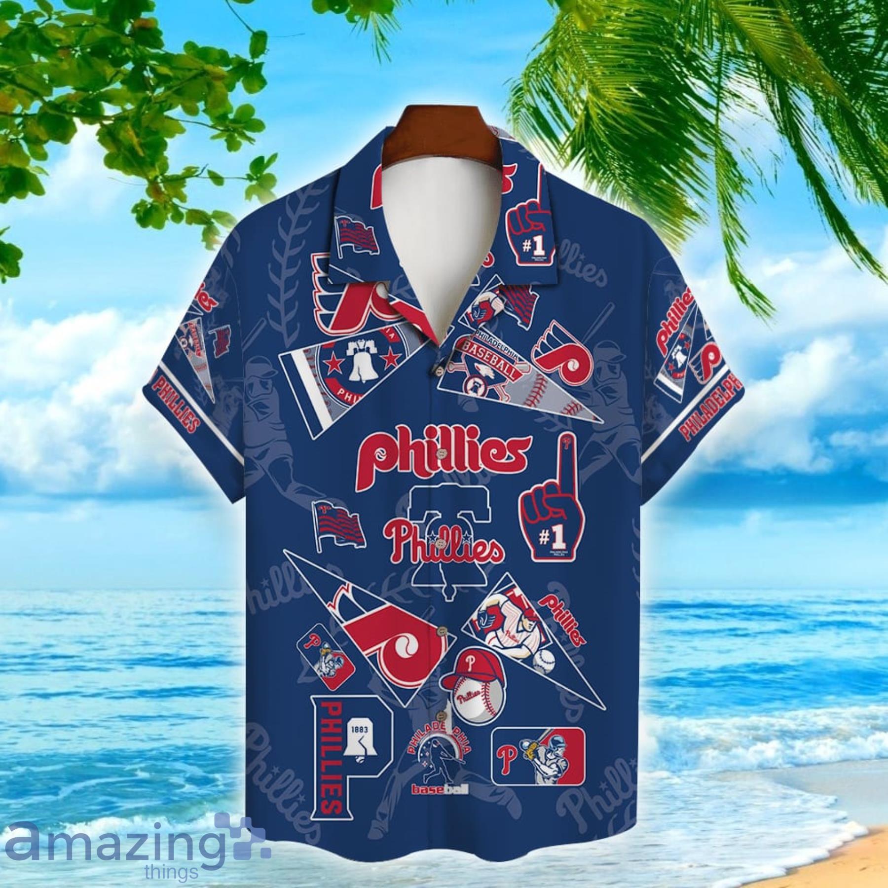 phillies blue hawaiian shirt