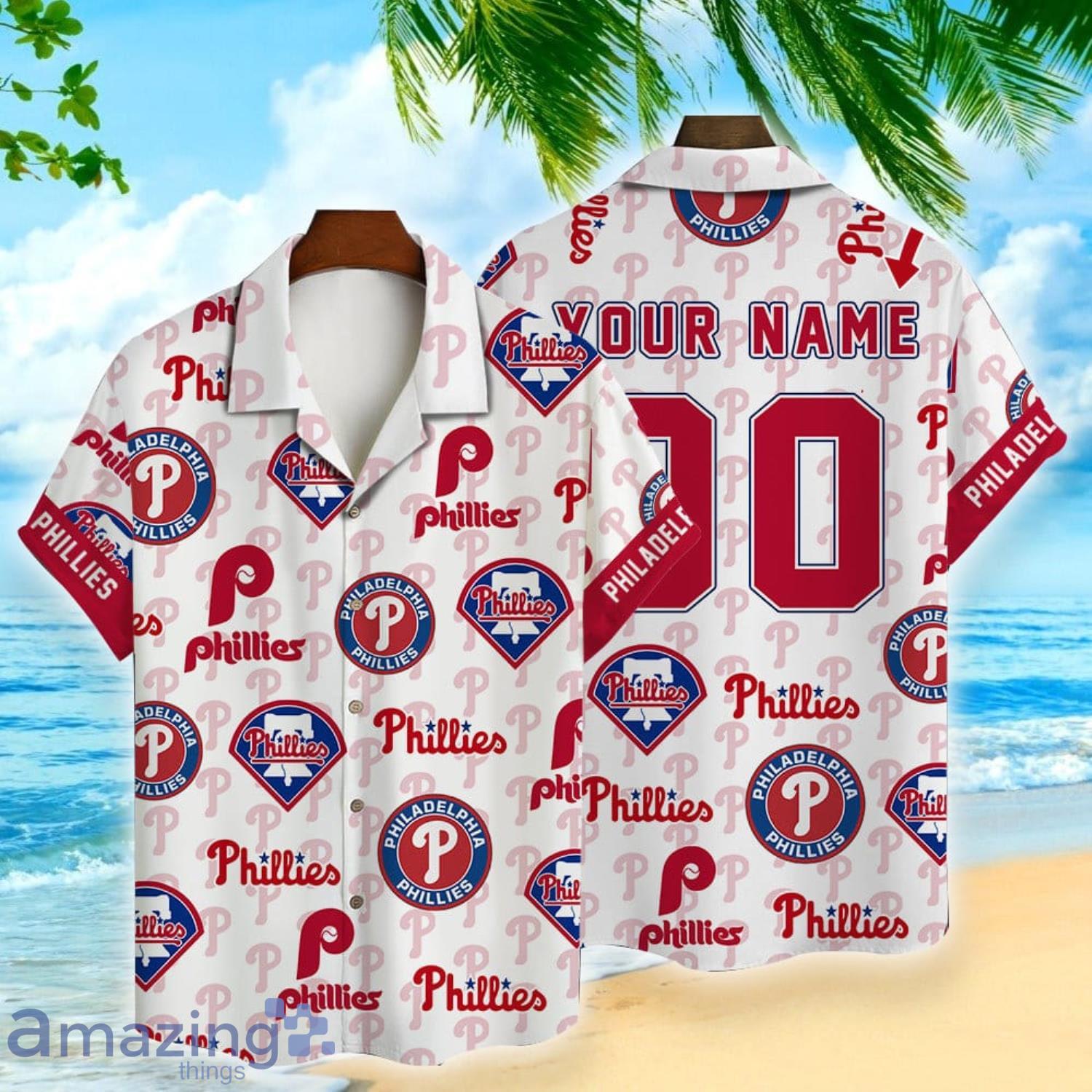 Philadelphia Phillies MLB Custom Name And Number Best Summer Gift Hawaiian  Shirt For Fans
