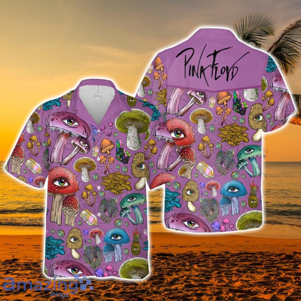 Pink Floyd Mushroom Pattern Rock Music Cuban Shirt Premium Hawaiian Shirt Product Photo 1