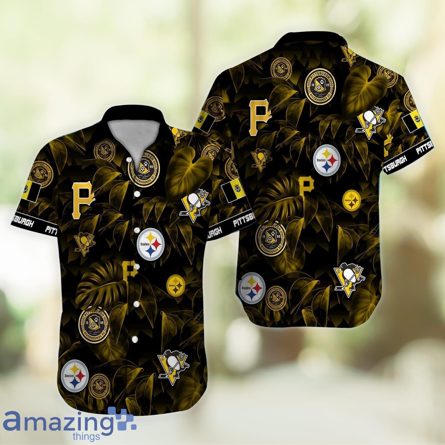 Pittsburgh 3D Leaf Print Hawaiian Shirt For Men And Women Product Photo 1