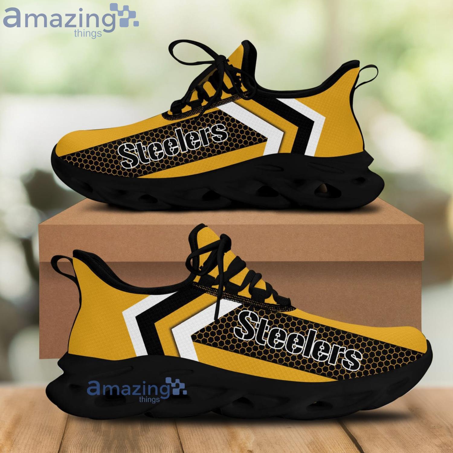 Pittsburgh Football Steelers Max Soul Shoes Men And Women Running Sneakers  Shoes For Fans