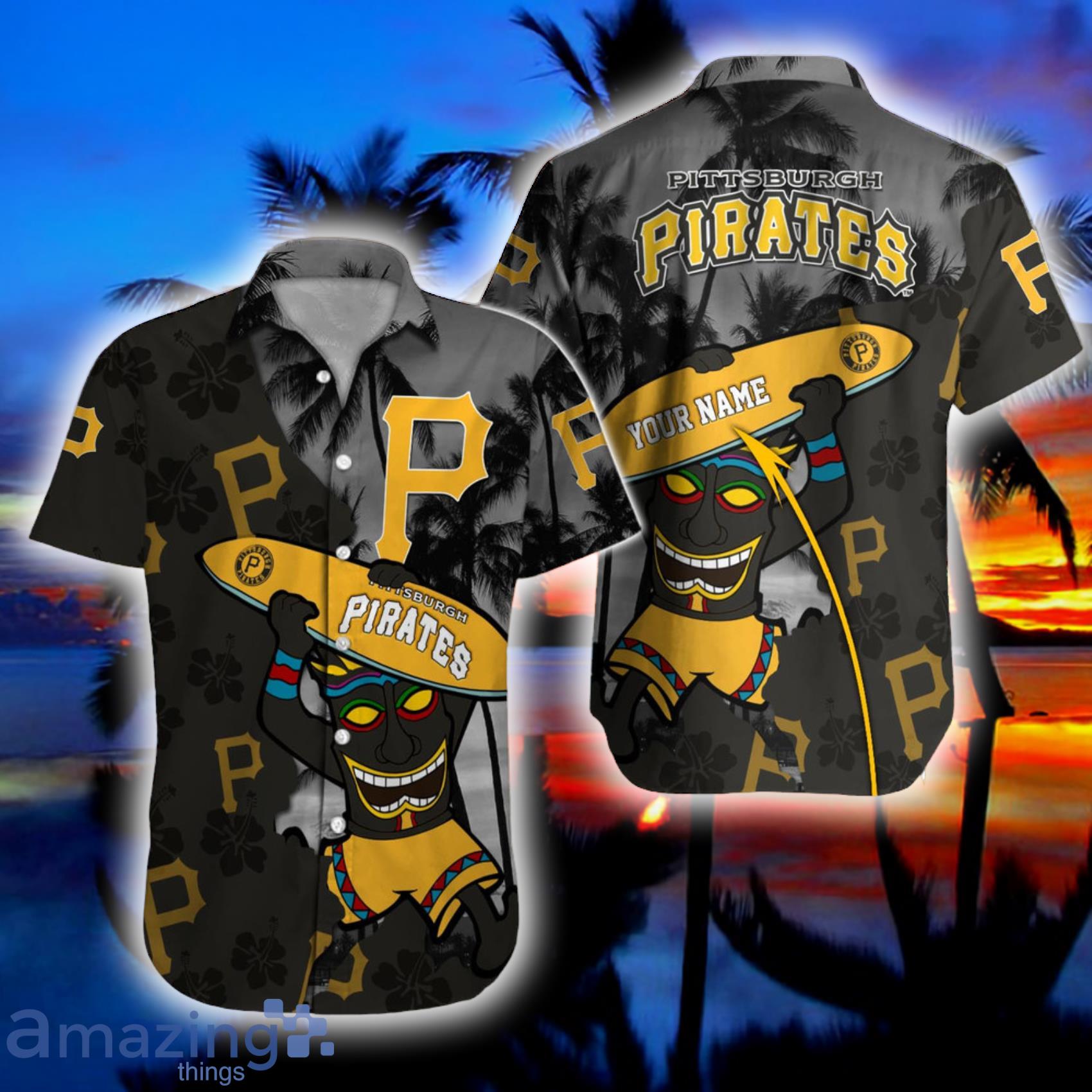 Pittsburgh Pirates MLB Personalized Palm Tree Hawaiian Shirt - Growkoc