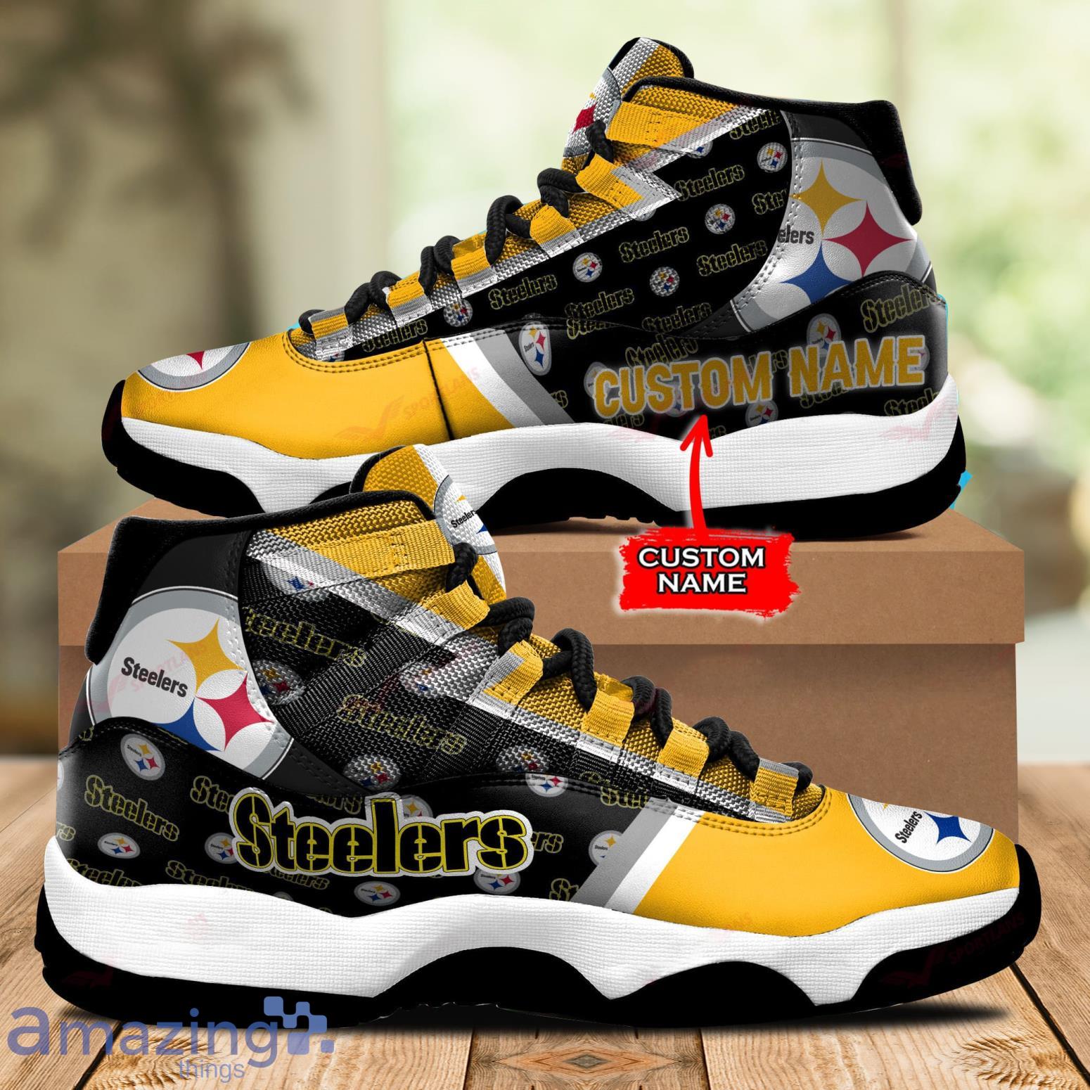 Pittsburgh Steelers NFL Custom Name Air Jordan 11 Sneakers Shoes
