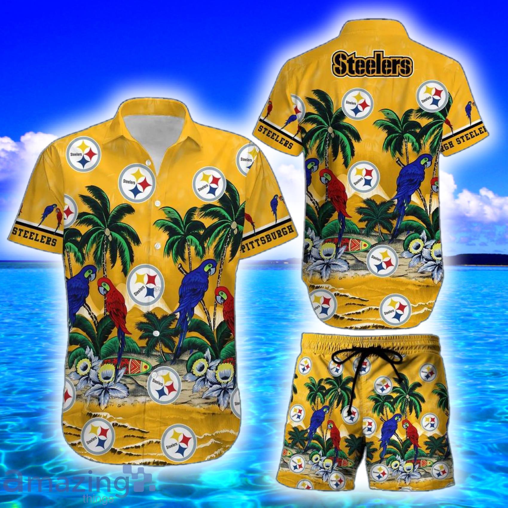 NFL Pittsburgh Steelers Tree Yellow Hawaiian Shirt 