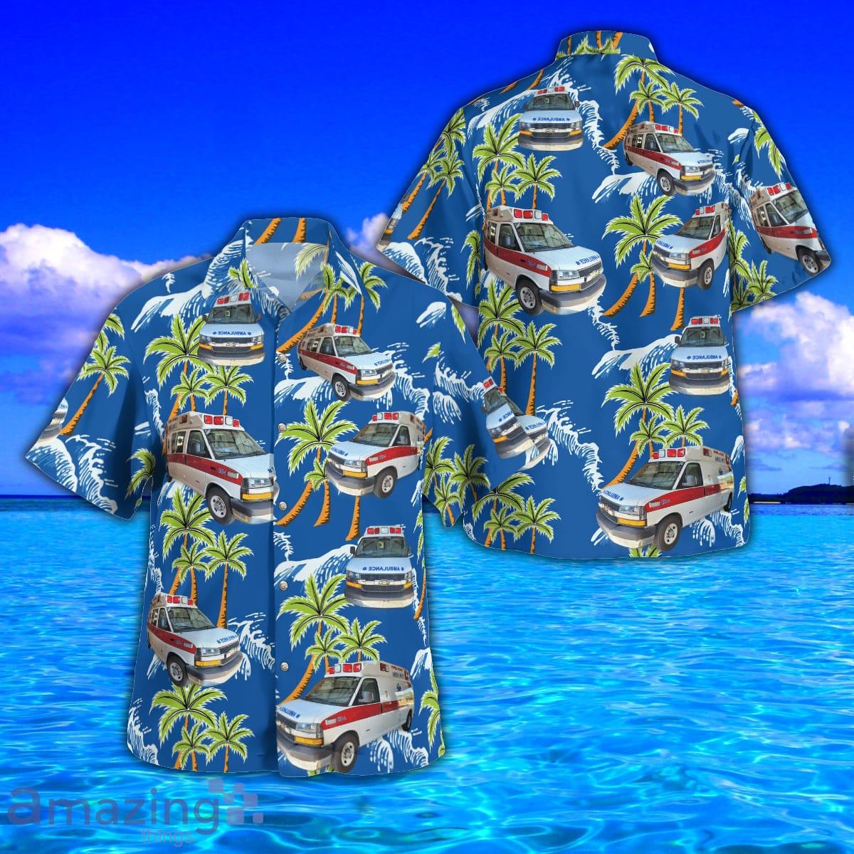 Powell County Ambulance AOP Aloha Hawaiian Shirt And Beach Short Product Photo 1