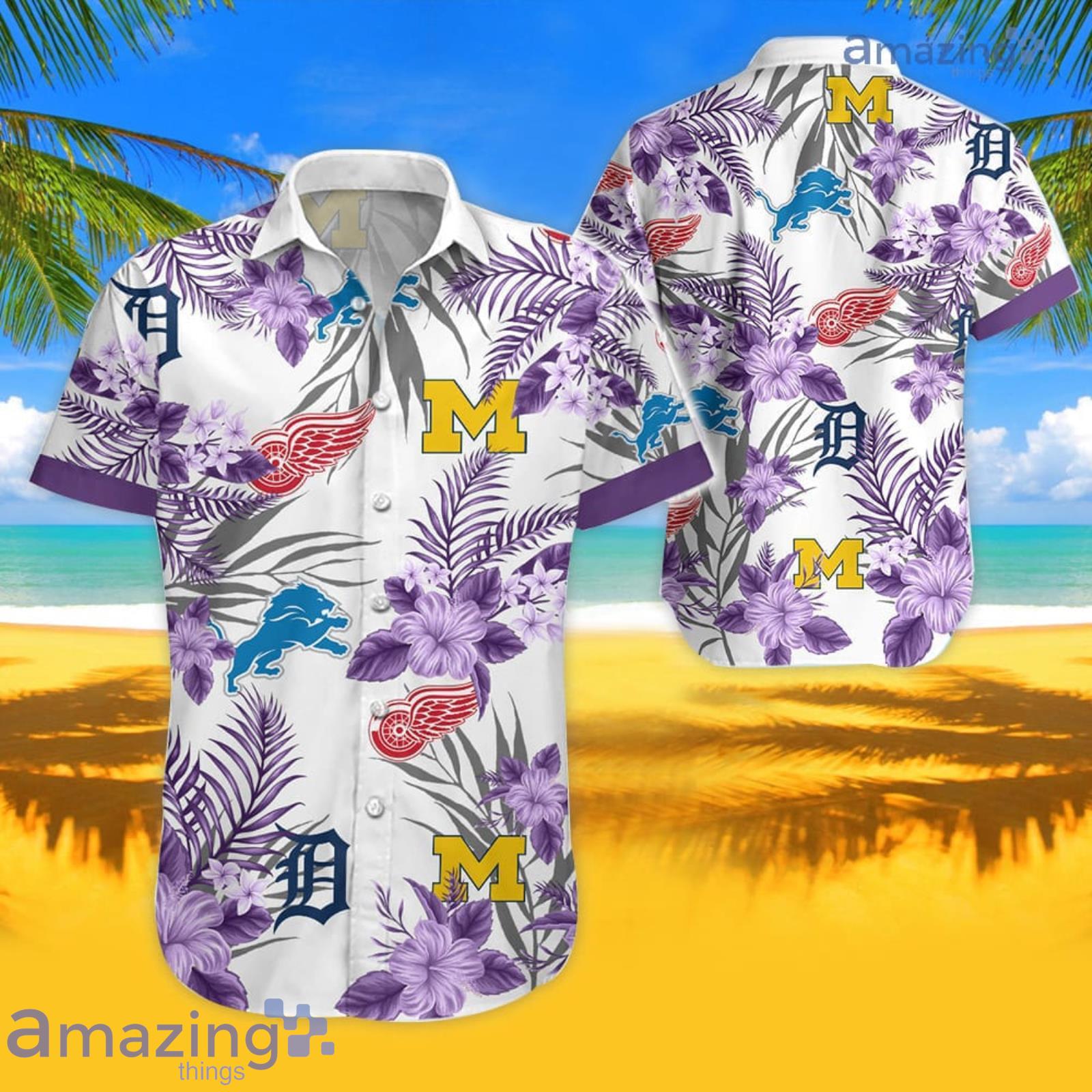 Purple Style Michigan Tropical Hawaiian Shirt For Men And Women Product Photo 1