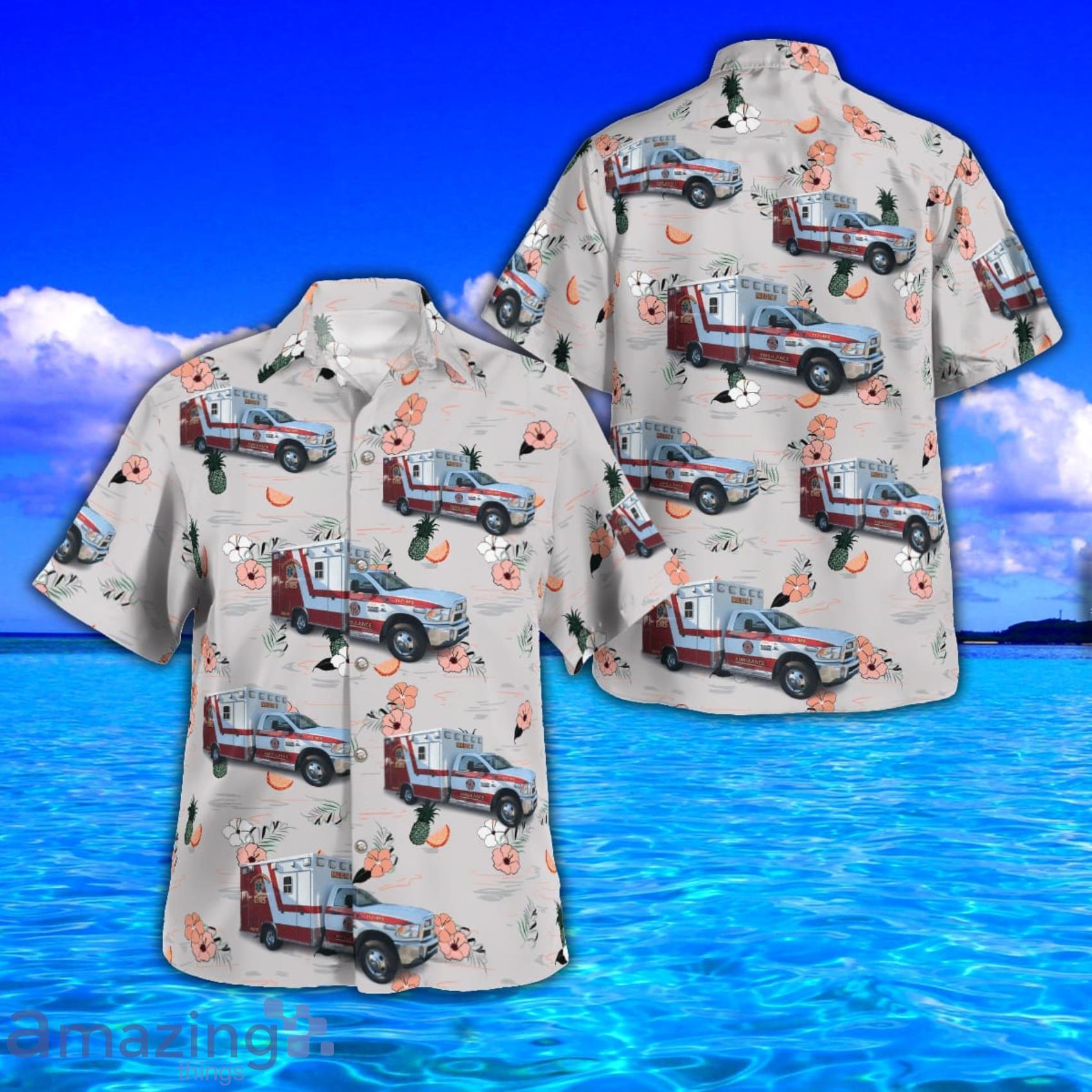 Putnam County Ga Ems AOP Aloha Tropical Style Hawaiian Shirt And Beach Short Product Photo 1