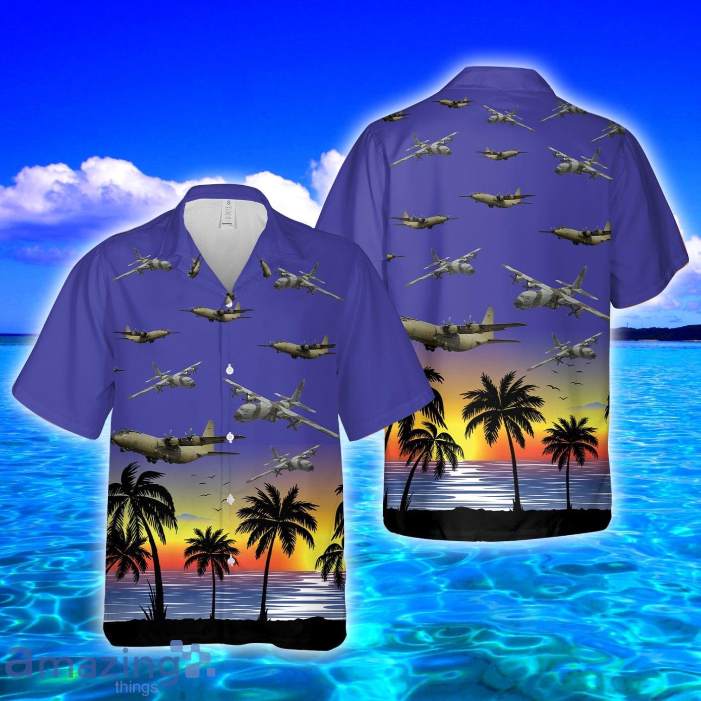 RAF C-130 Hercules HAOP Print Hawaiian Shirt And Short Set Product Photo 1
