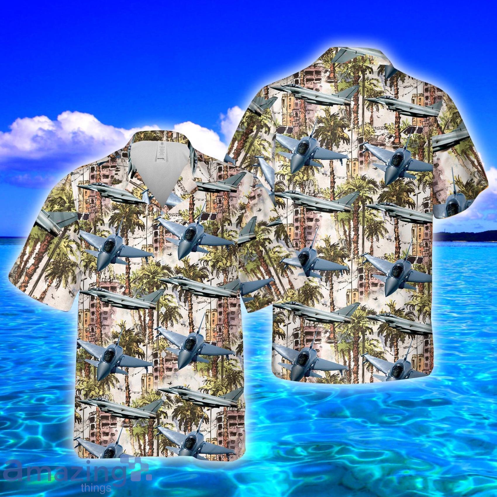 RAF Eurofighter Typhoon FGR4 Tropical Style Full Print Hawaiian Shirt Vs Short Set Product Photo 1